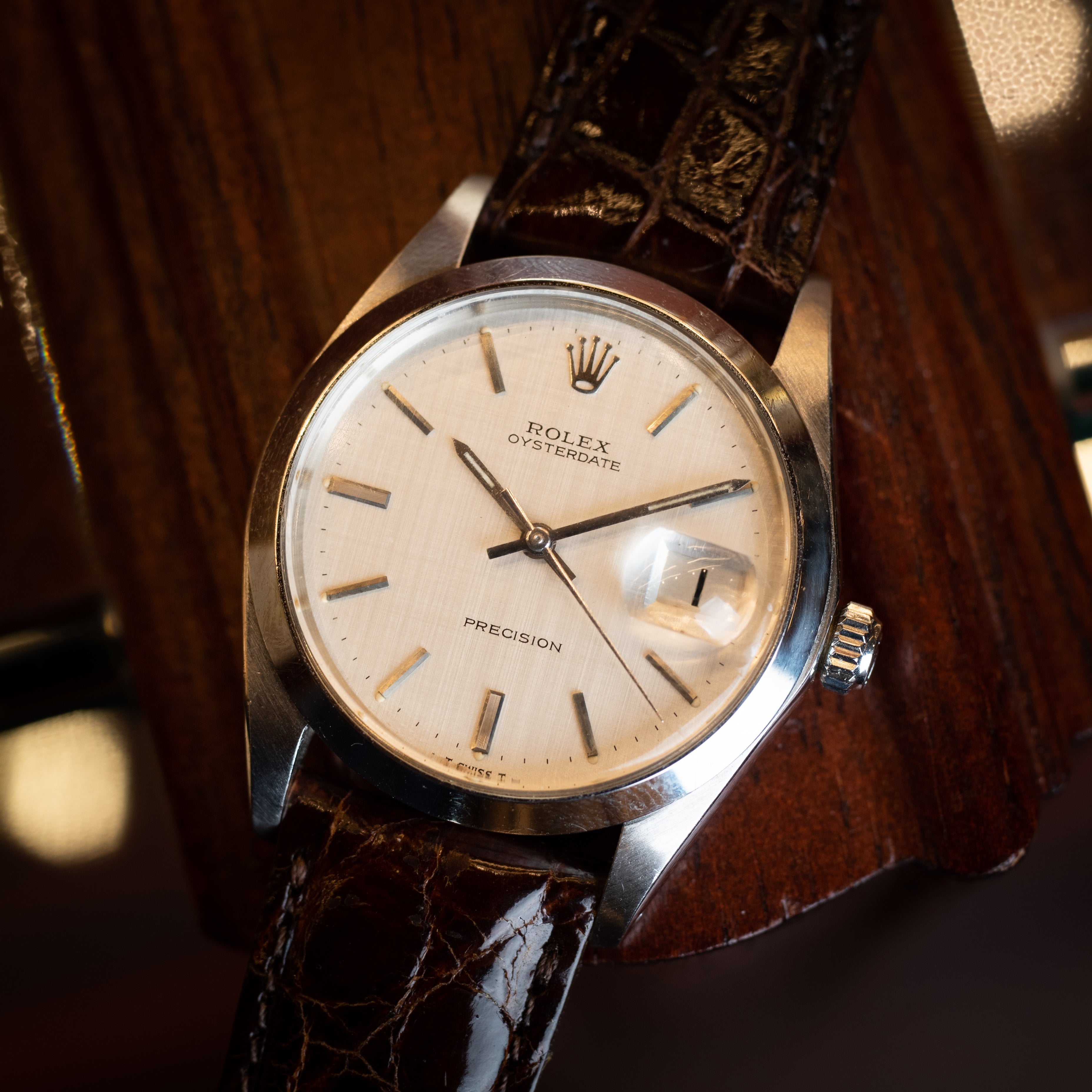 ロレックス オイスターデイト 1971年製 Ref.6694 シルバーモザイクダイヤル