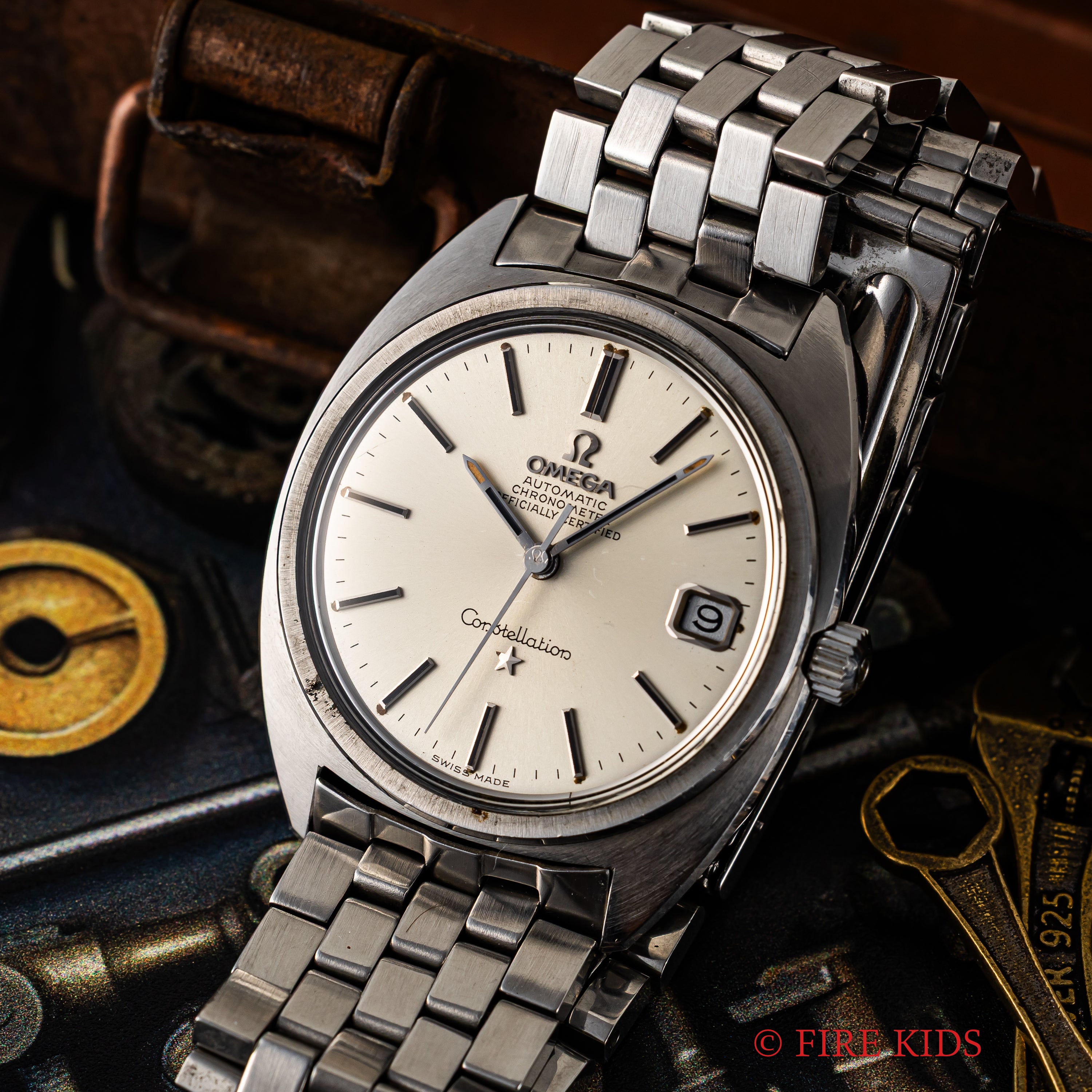 オメガ コンステレーション ジェンタデザイン前期型 1969年製 Ref.168.017 純正ステンレスブレス