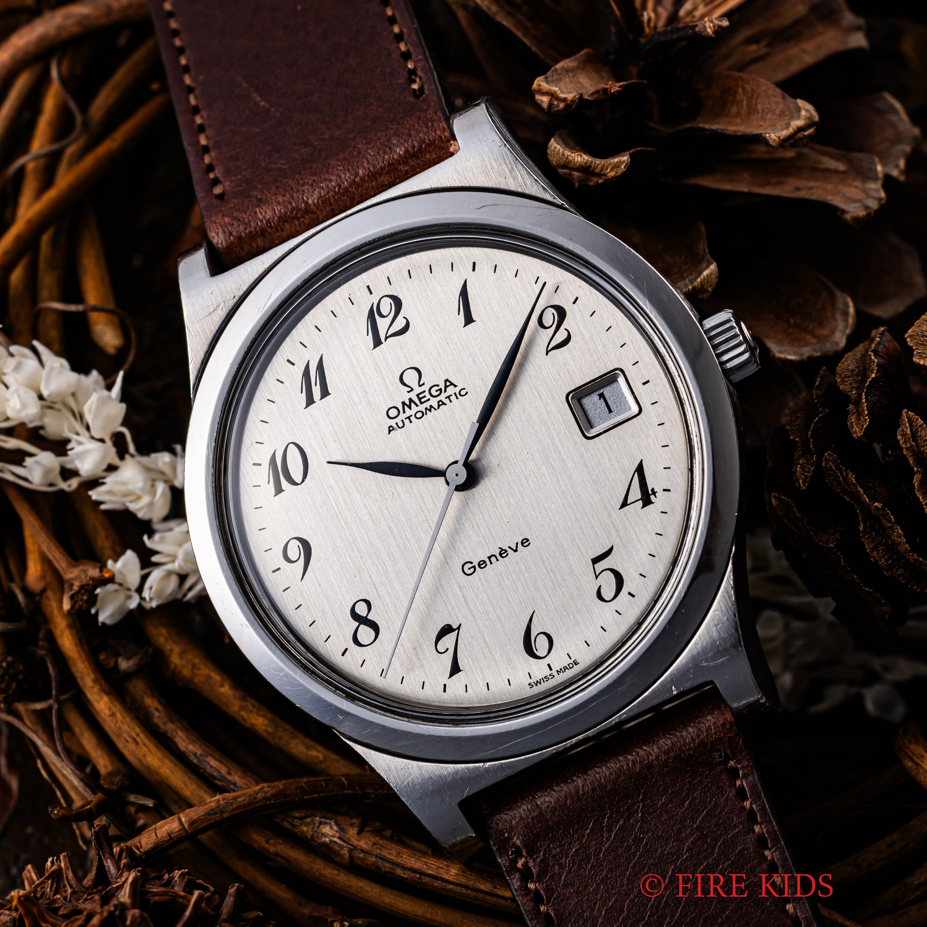 オメガ ジュネーブ オートマチック 1974年製 全アラビアダイヤル Ref.166.0168