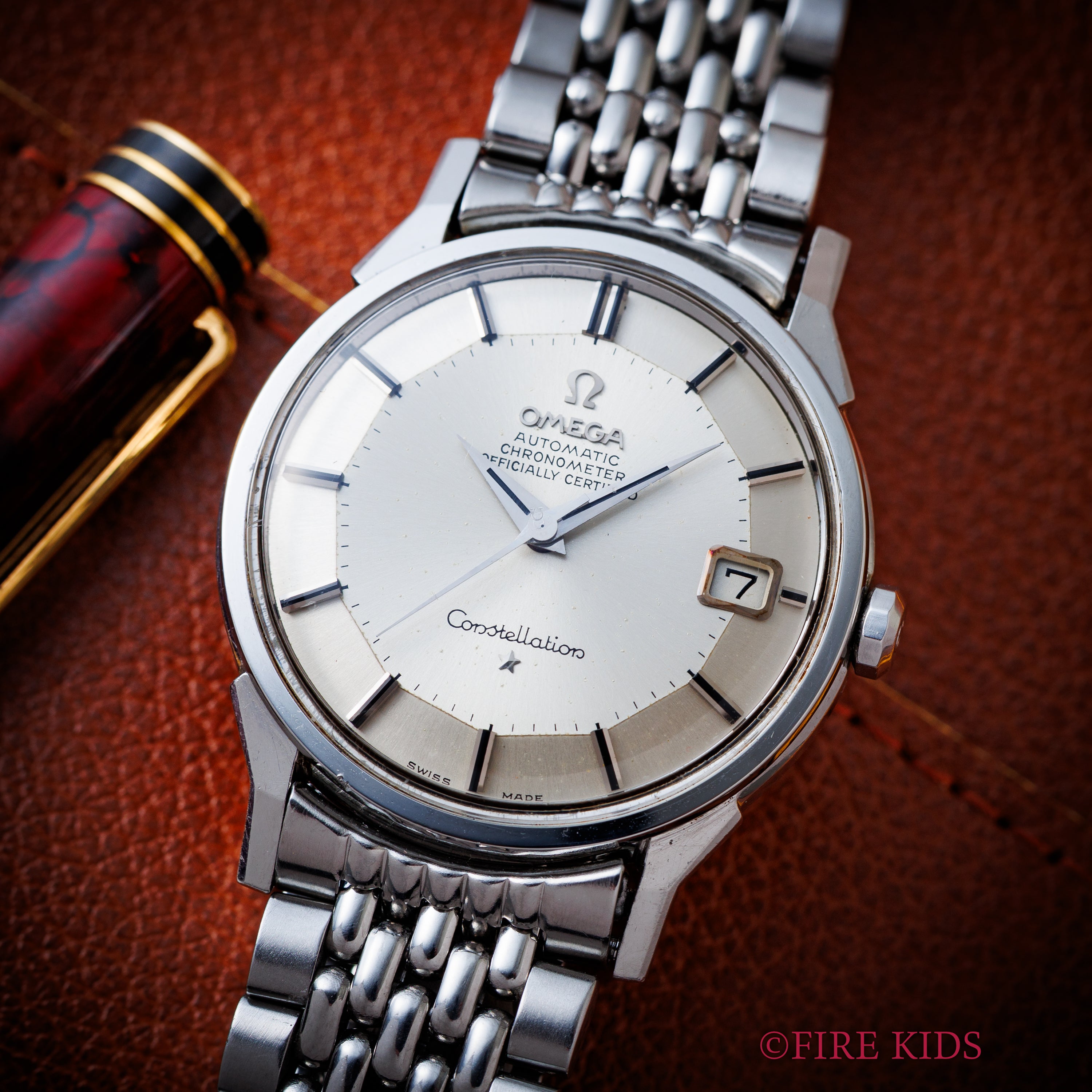 オメガ コンステレーション 12角 1966年製 パイパンダイヤル 自動巻クロノメーター Cal.564 純正ステンレスブレス