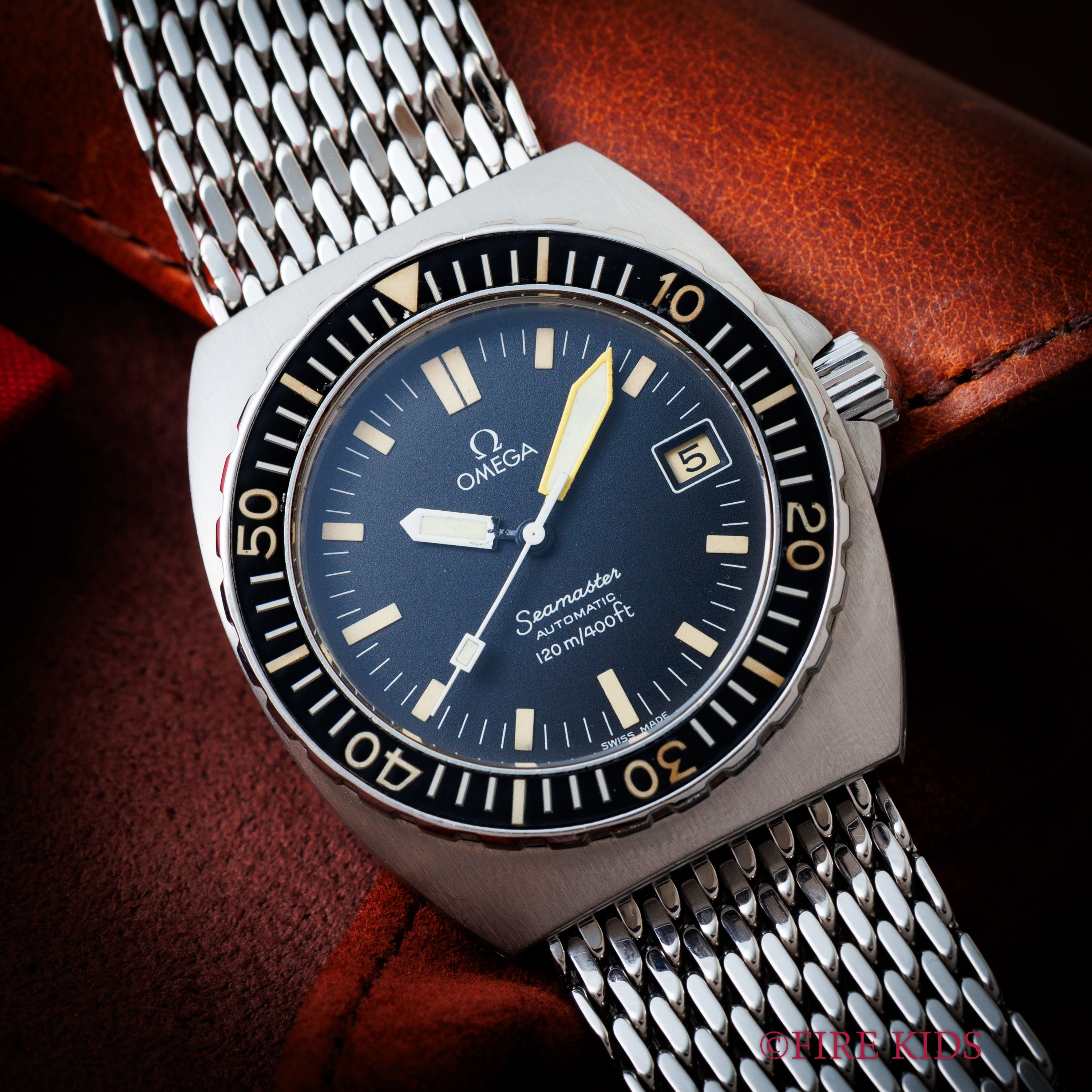 オメガ 1979年製 シーマスター120 ベビープロプロフ Ref.166.0250 純正メッシュブレス