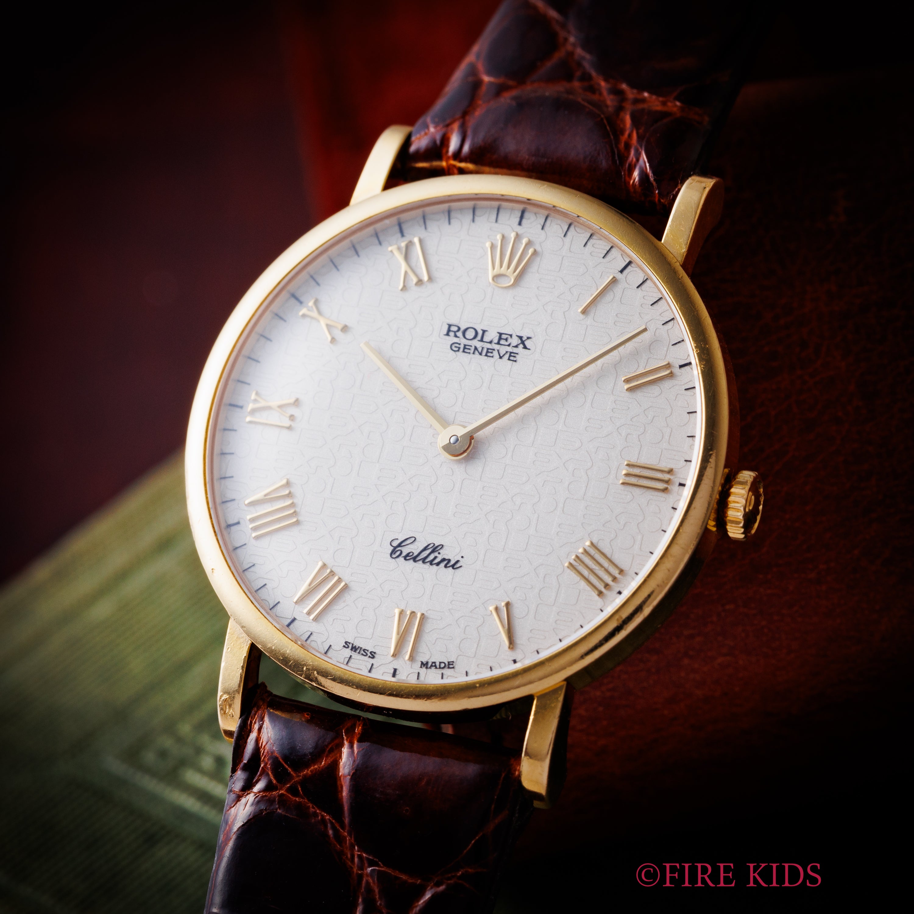 ロレックス チェリーニ 1994～95年製 彫コンピューターローマンダイヤル 18金無垢 手巻き Ref.5112