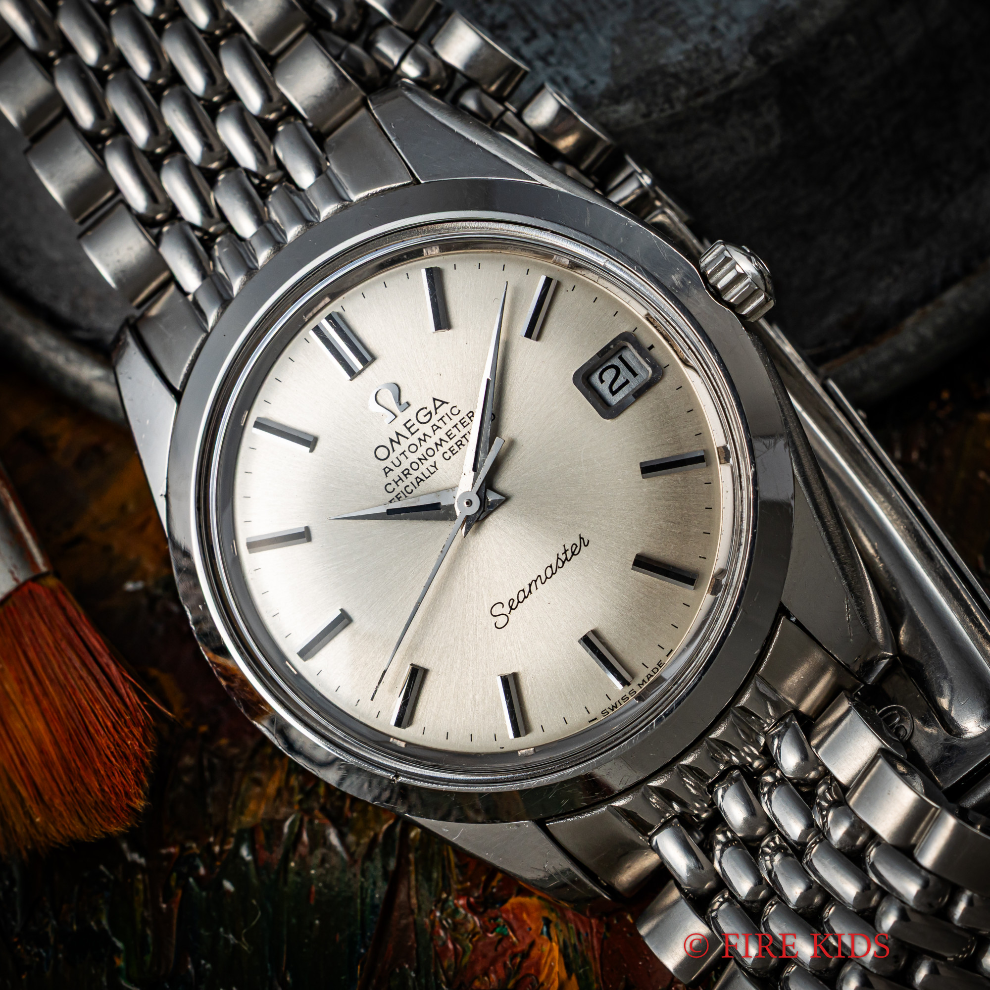 オメガ シーマスター クロノメーター 1971年製 自動巻 Cal.564 純正ライスブレス