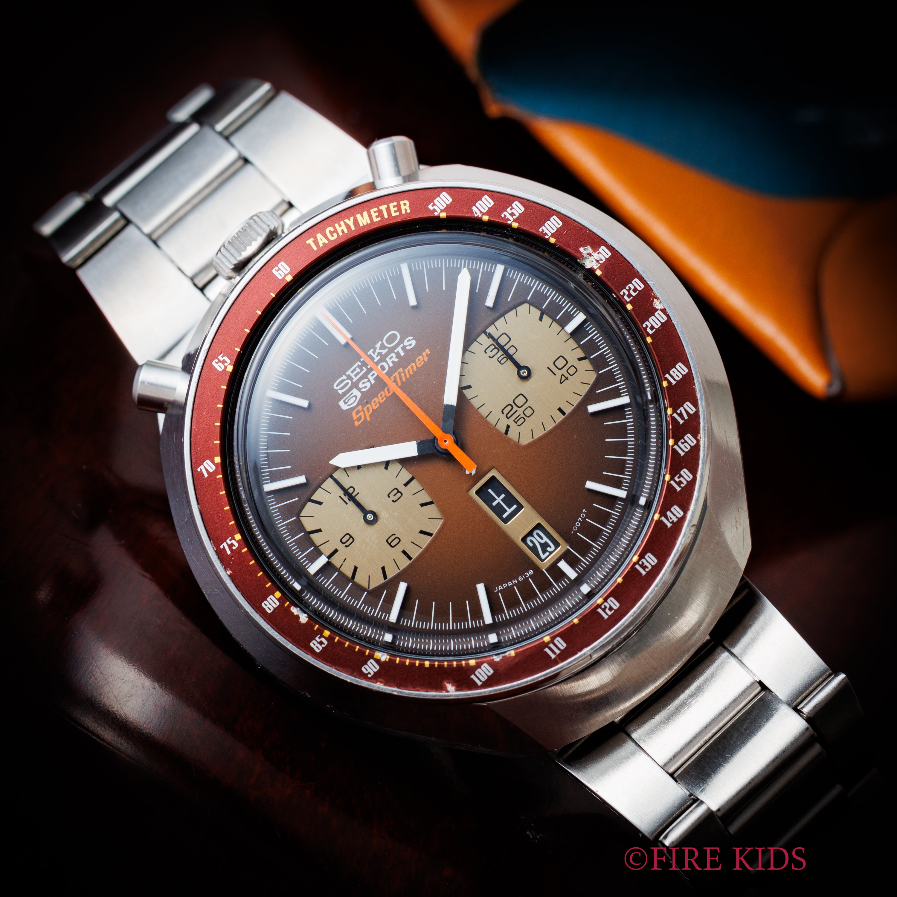 セイコー 1975年製 茶馬 Ref.6138-0040 5スポーツ スピードタイマー 国内仕様 ブルヘッド 純正ブレス