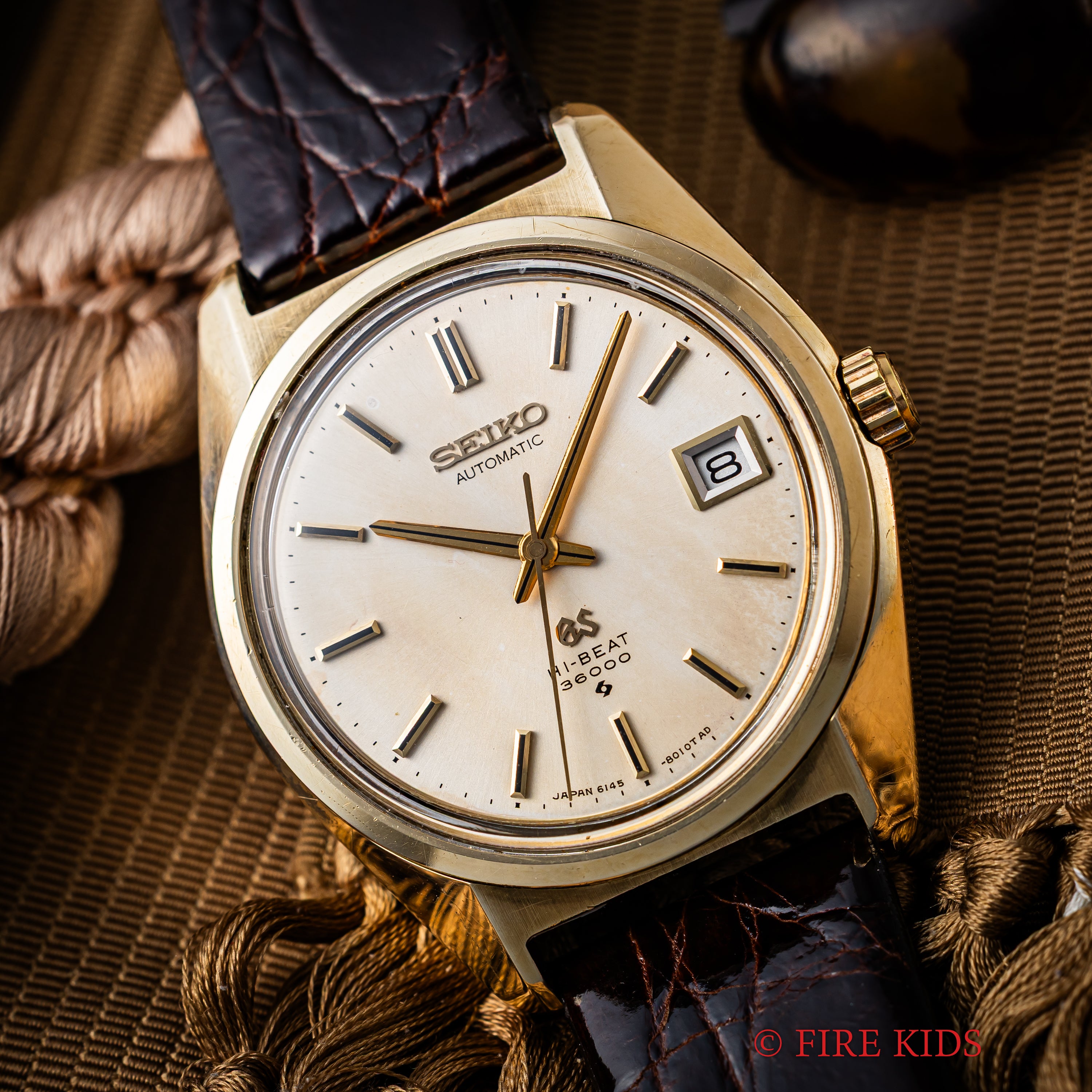 グランドセイコー 1969年製 Ref.6145-8000 CAPゴールドケース 10振動自動巻き 36000 61GS 純正尾錠