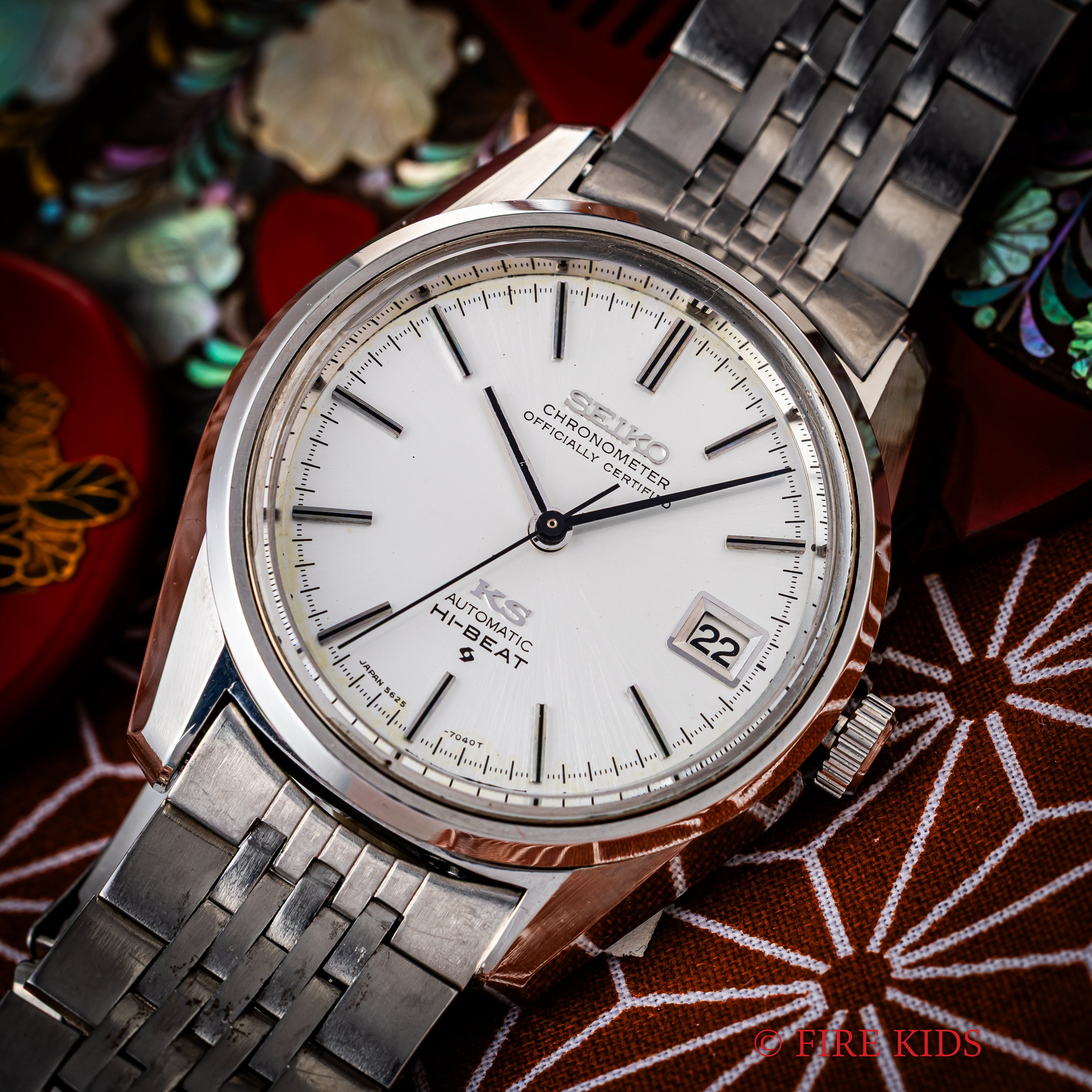 キングセイコークロノメーター ハイビート自動巻き 1970年製（昭和45年製）Ref.5625-7060 セイコーブレス