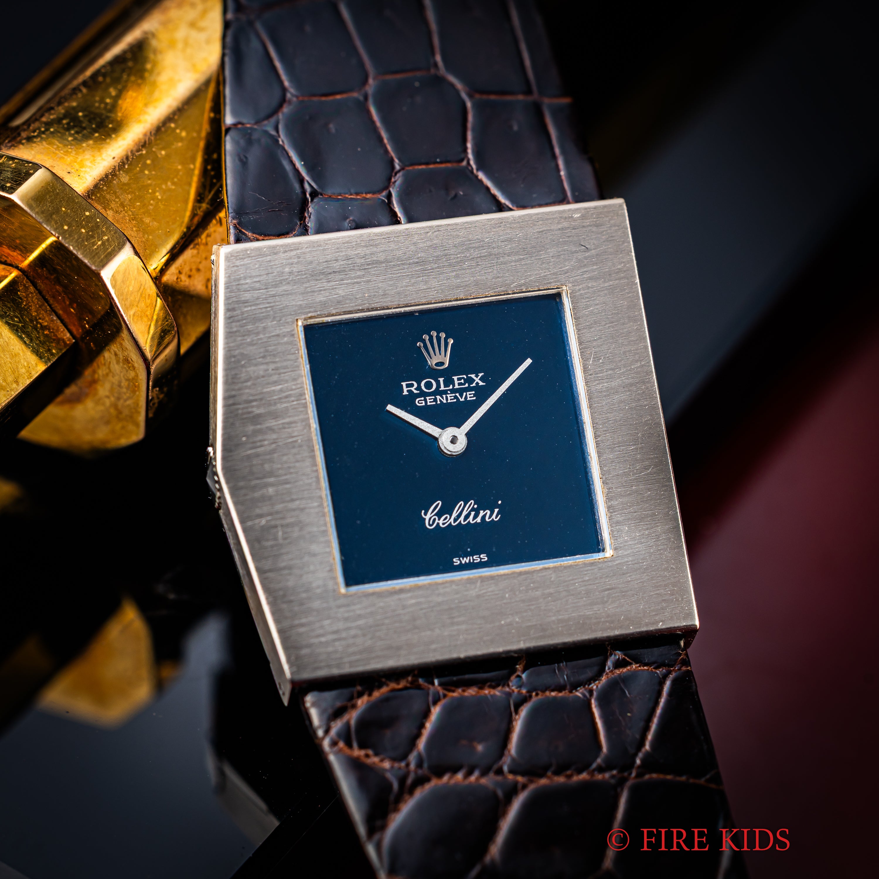 ロレックス チェリーニ キングマイダス 1971年製 18金無垢 ブルーダイヤル ジェラルド・ジェンタデザイン