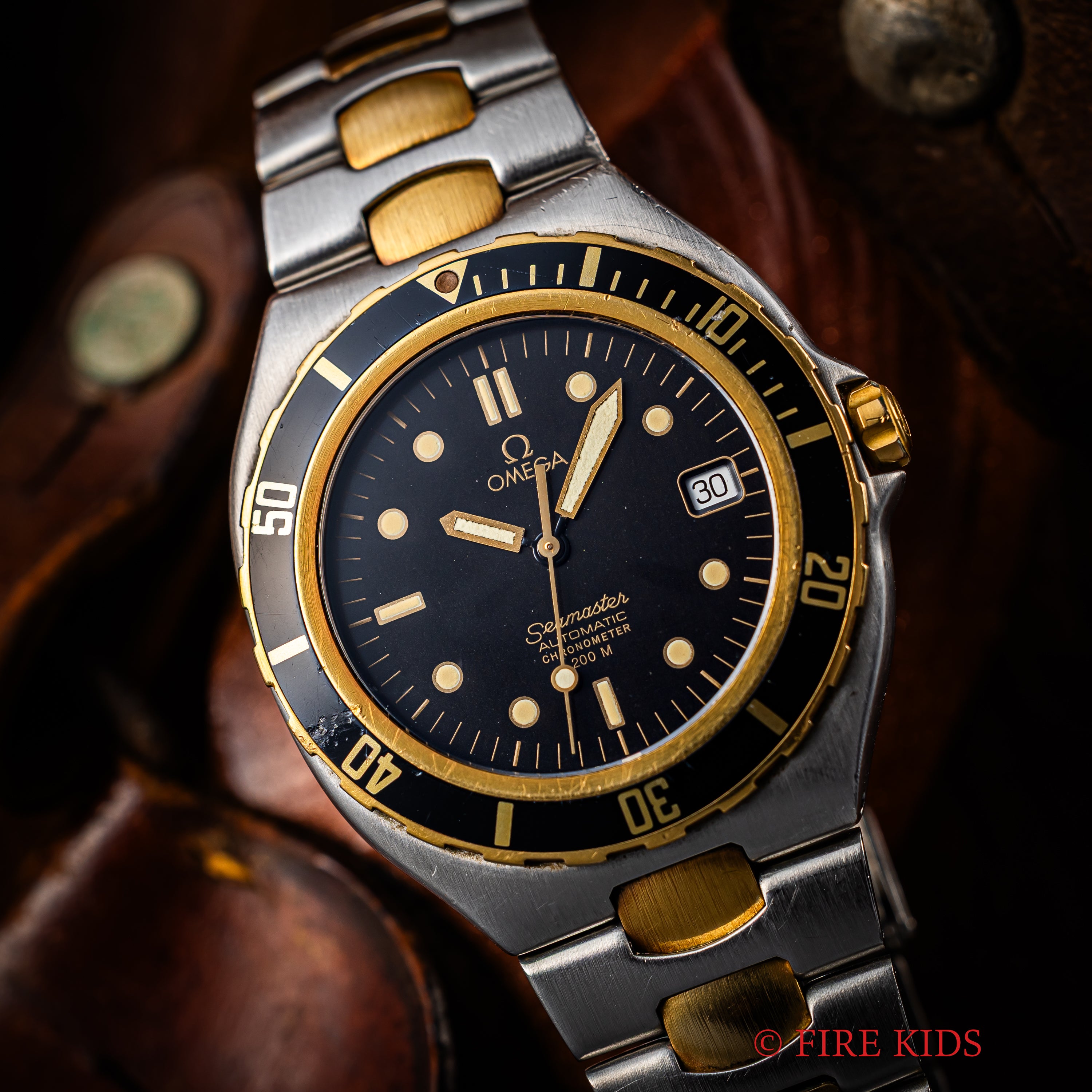 オメガ シーマスター プレボンド コンビ 1988年製 Ref.368.1041 ラージケース クロノメーター 200m