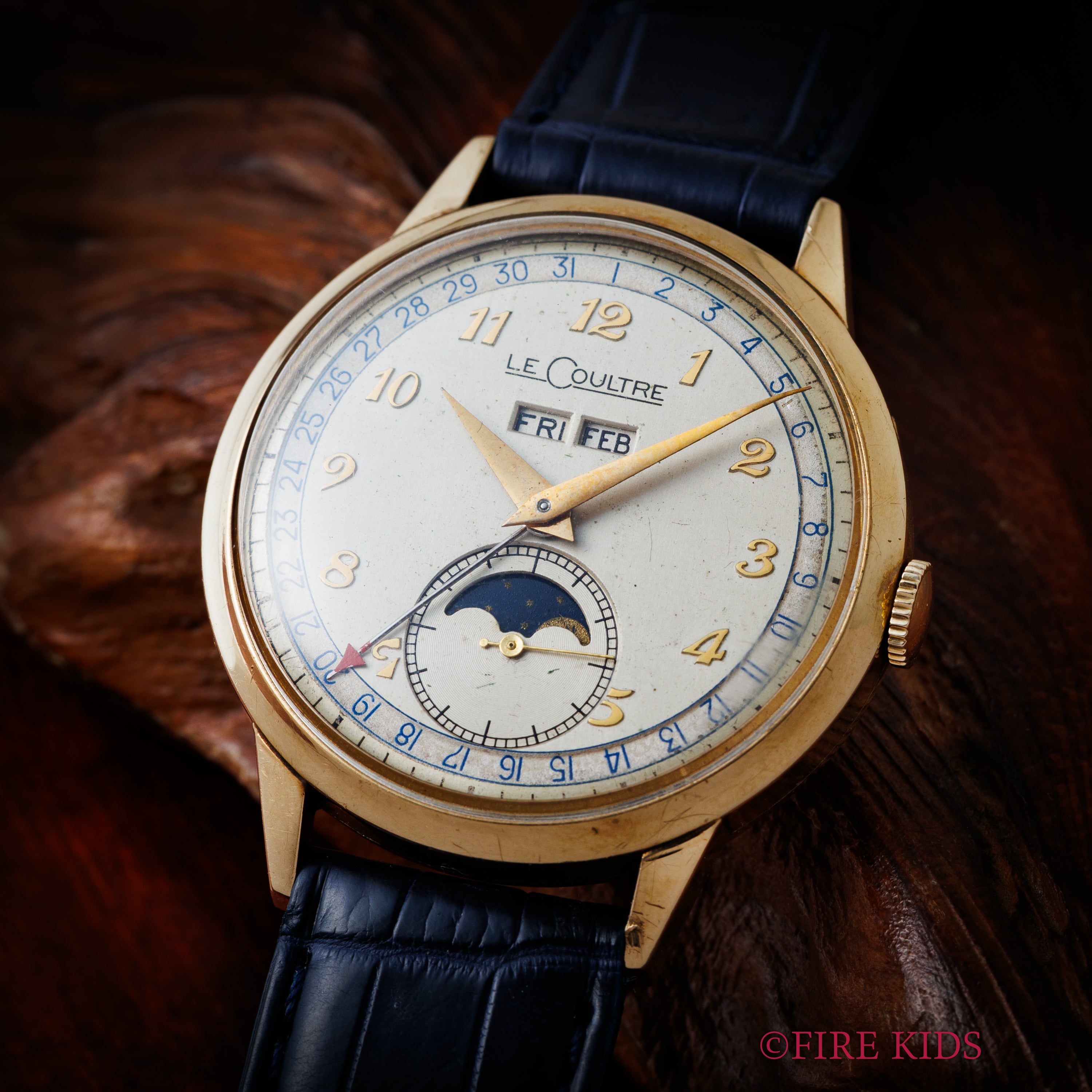 ルクルト 1950年代製 トリプルカレンダームーンフェイズ 10KGFケース Cal.486AW 手巻 VXN