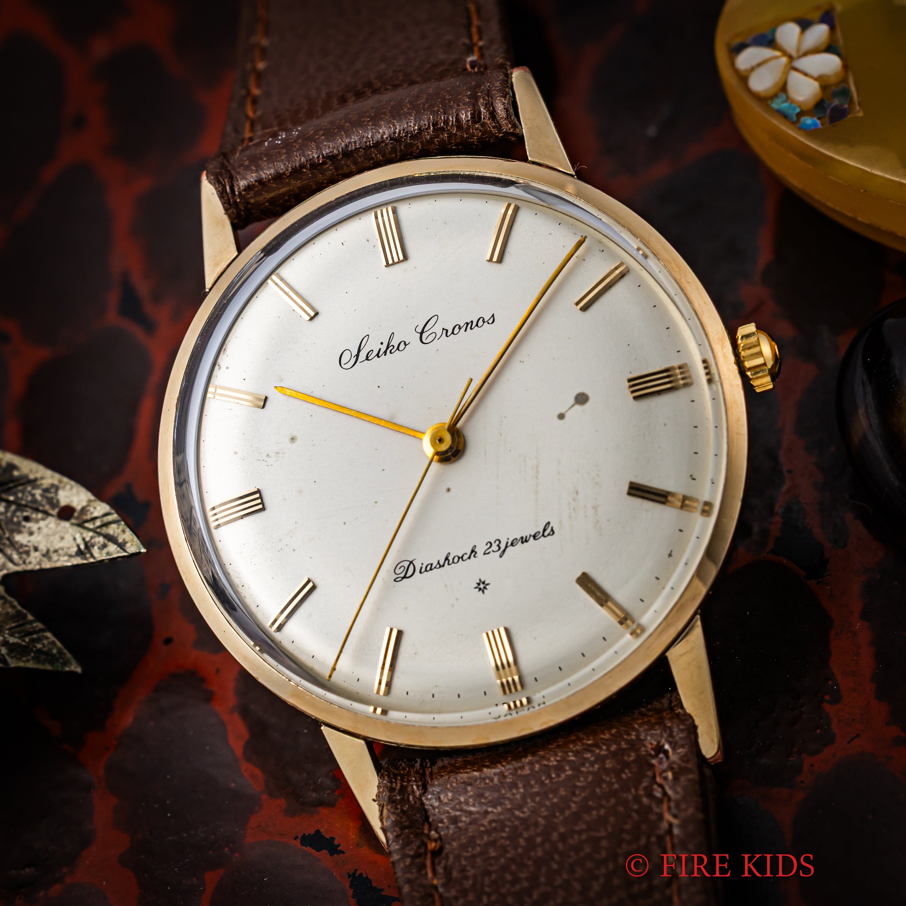 セイコー クロノス 1959年製 SDダイヤル 23石手巻 14KGF Ref.15001A