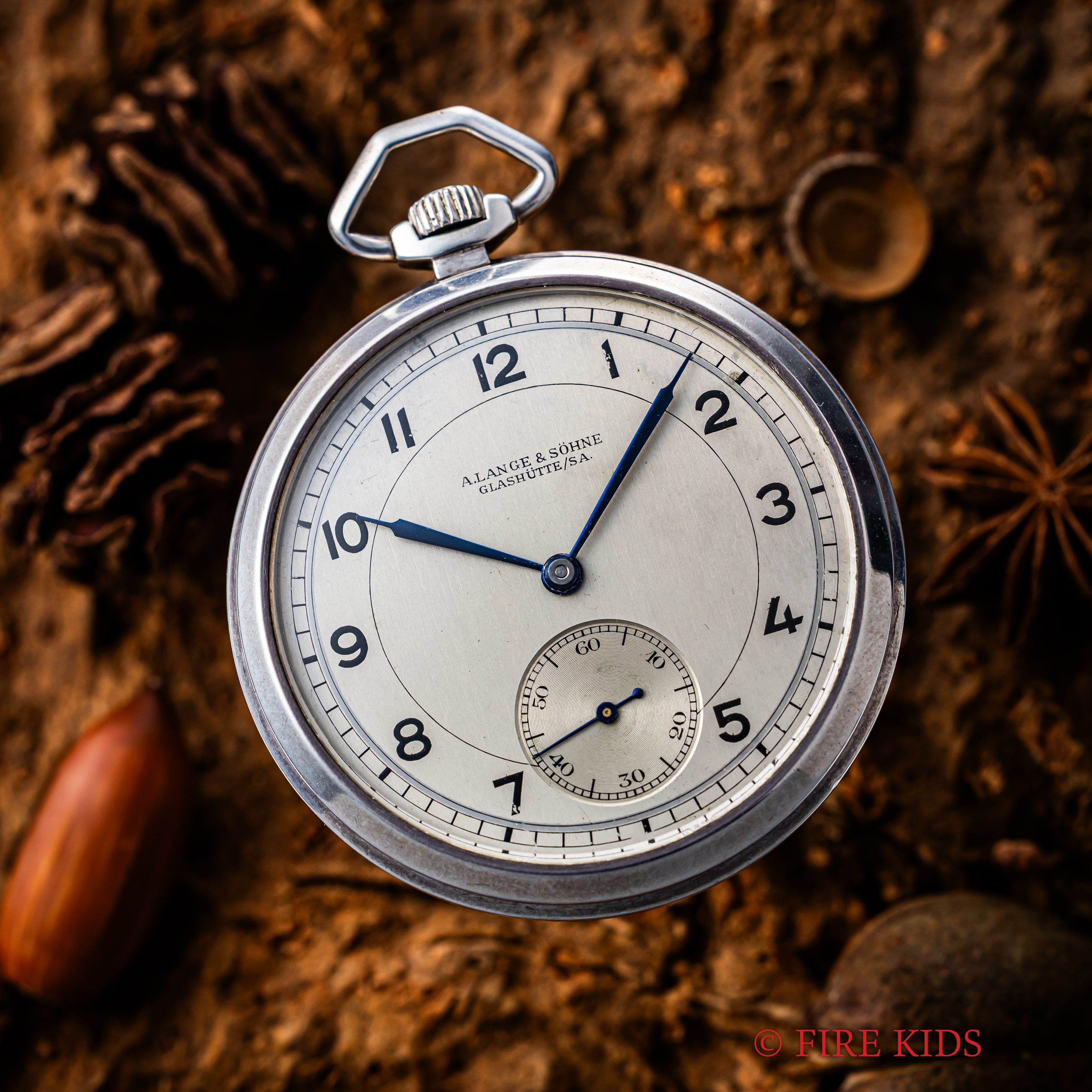 A.ランゲ＆ゾーネ 銀無垢懐中時計 1930年代製 アラビアダイヤル 手巻 ジャーマンシルバーケース