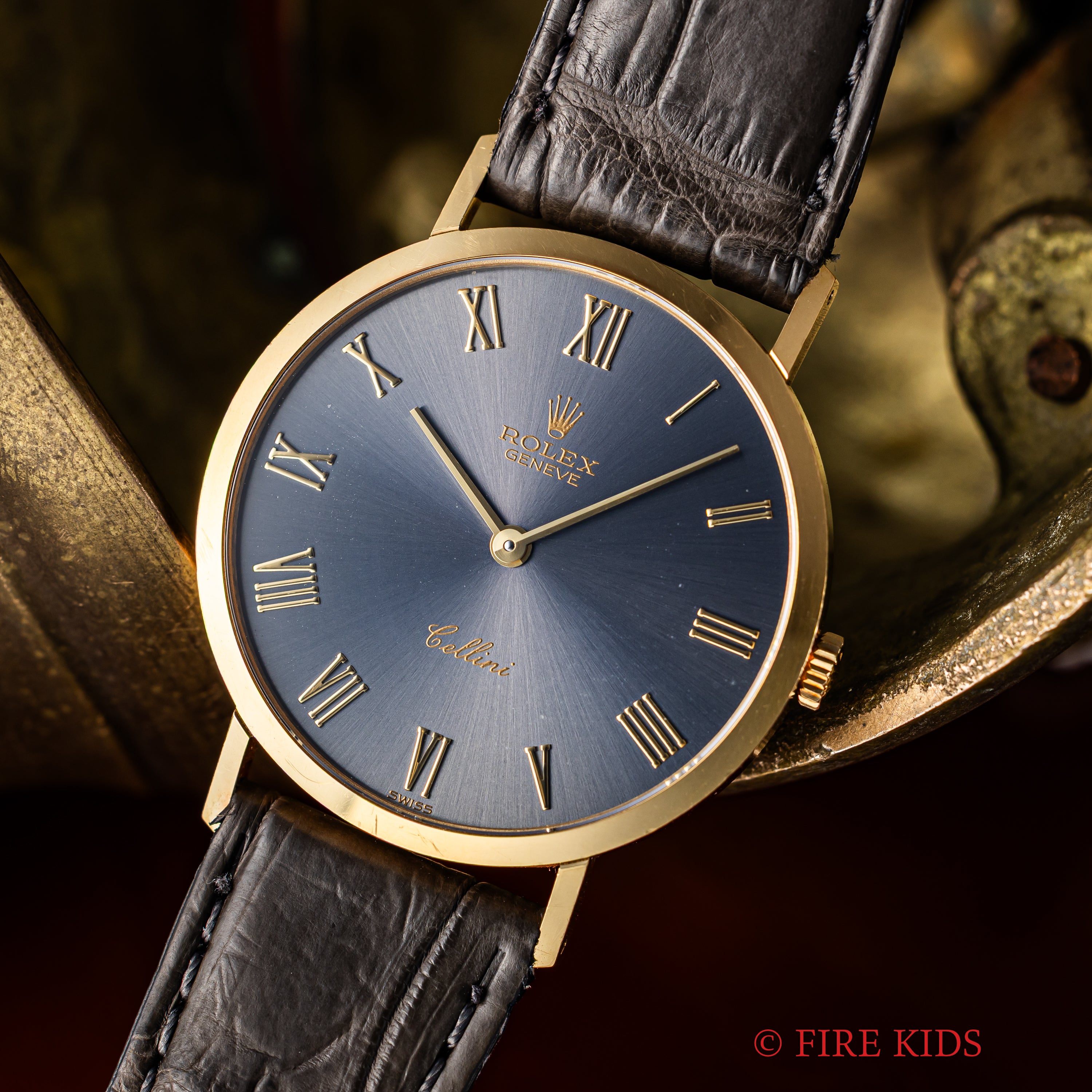 ロレックス チェリーニ Ref.4112 18金無垢ラウンドケース ローマンダイヤル 1998～1999年製  手巻 18金無垢尾錠付