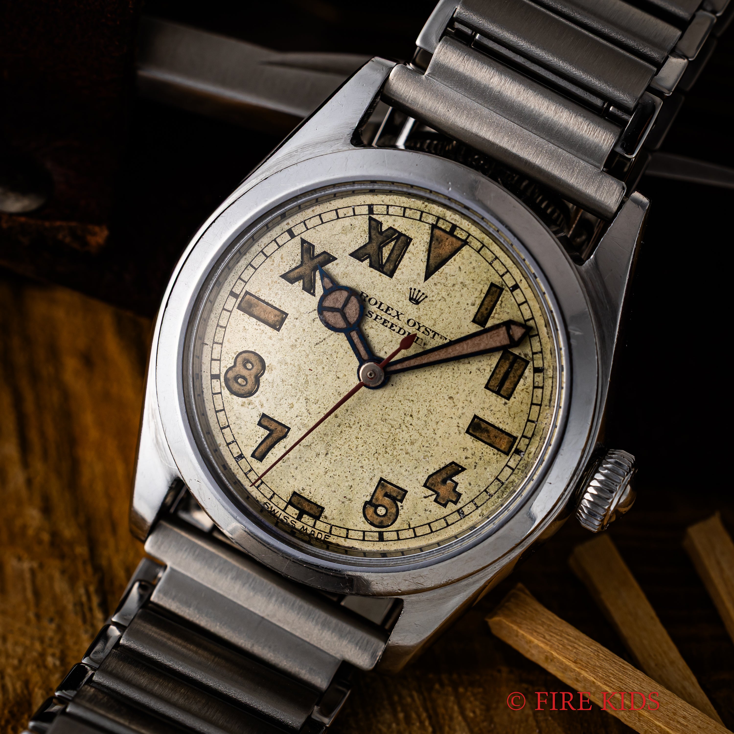 ロレックス スピードキング Ref.4220 ユニークダイヤル 手巻き 1942年製