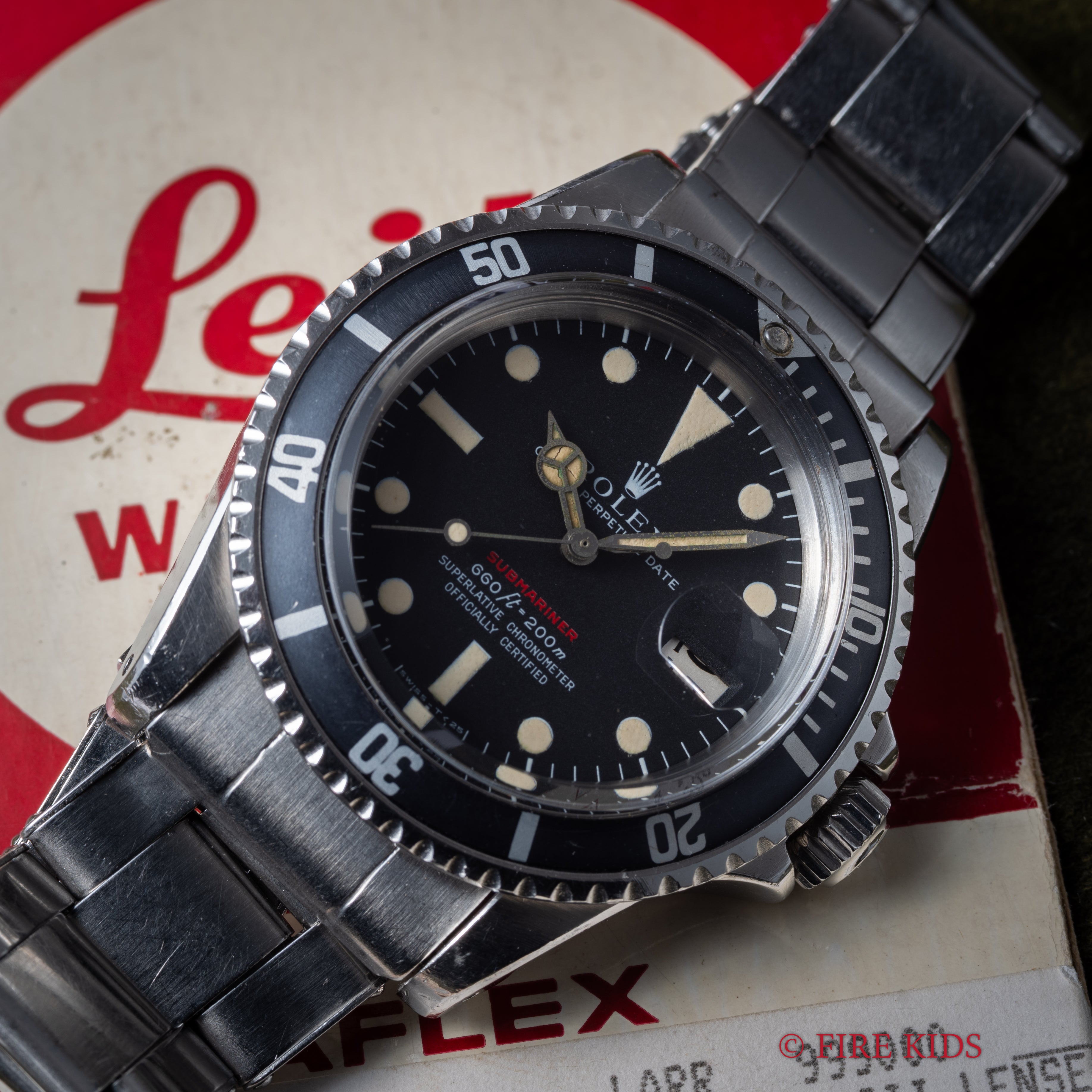 ロレックス サブマリーナ 赤サブ 1970年製（昭和45年製） Ref.1680 マーク4ダイヤル リベットブレス