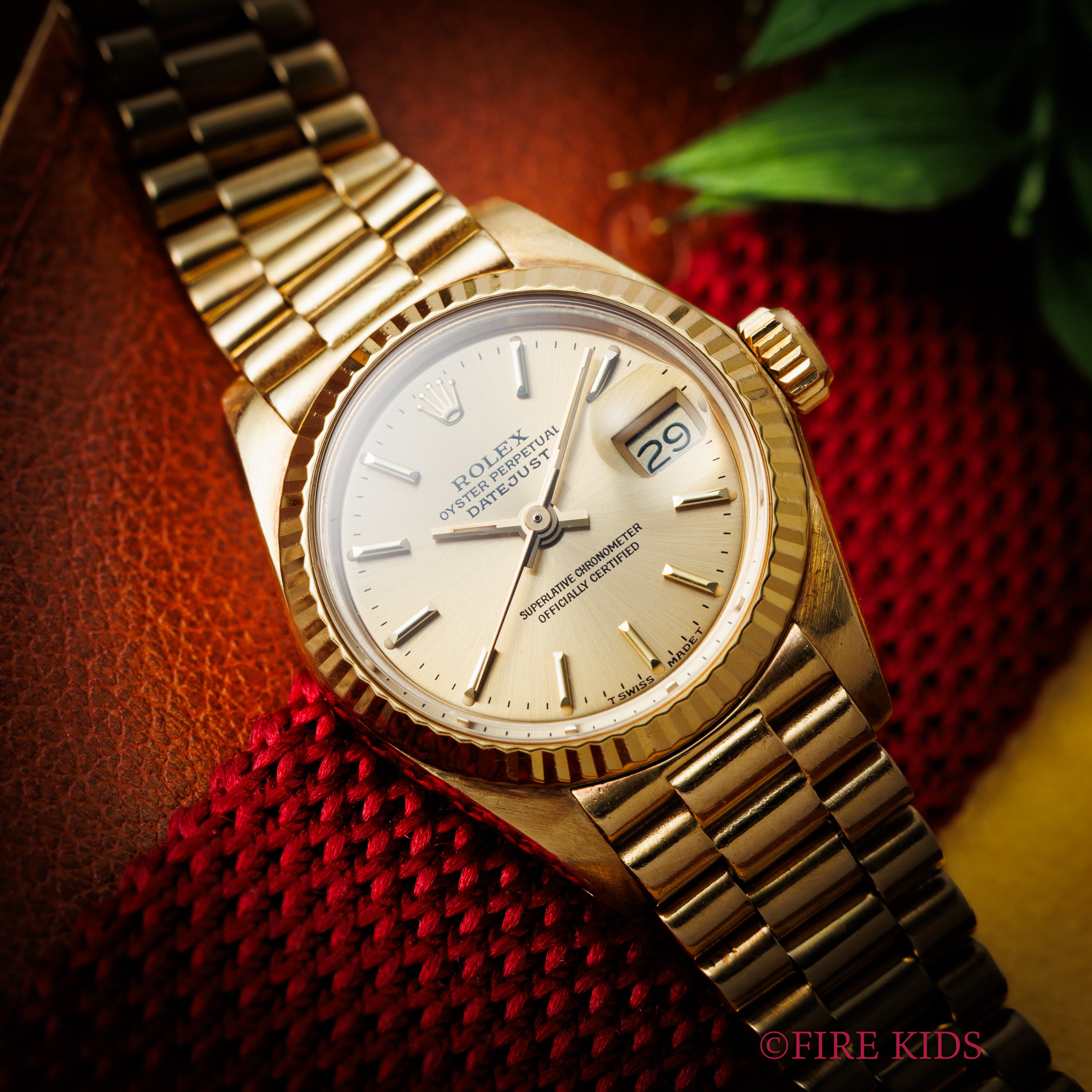 ロレックス 18金無垢レディースデイトジャスト 1978年製 Ref.6917 純正金無垢ブレス