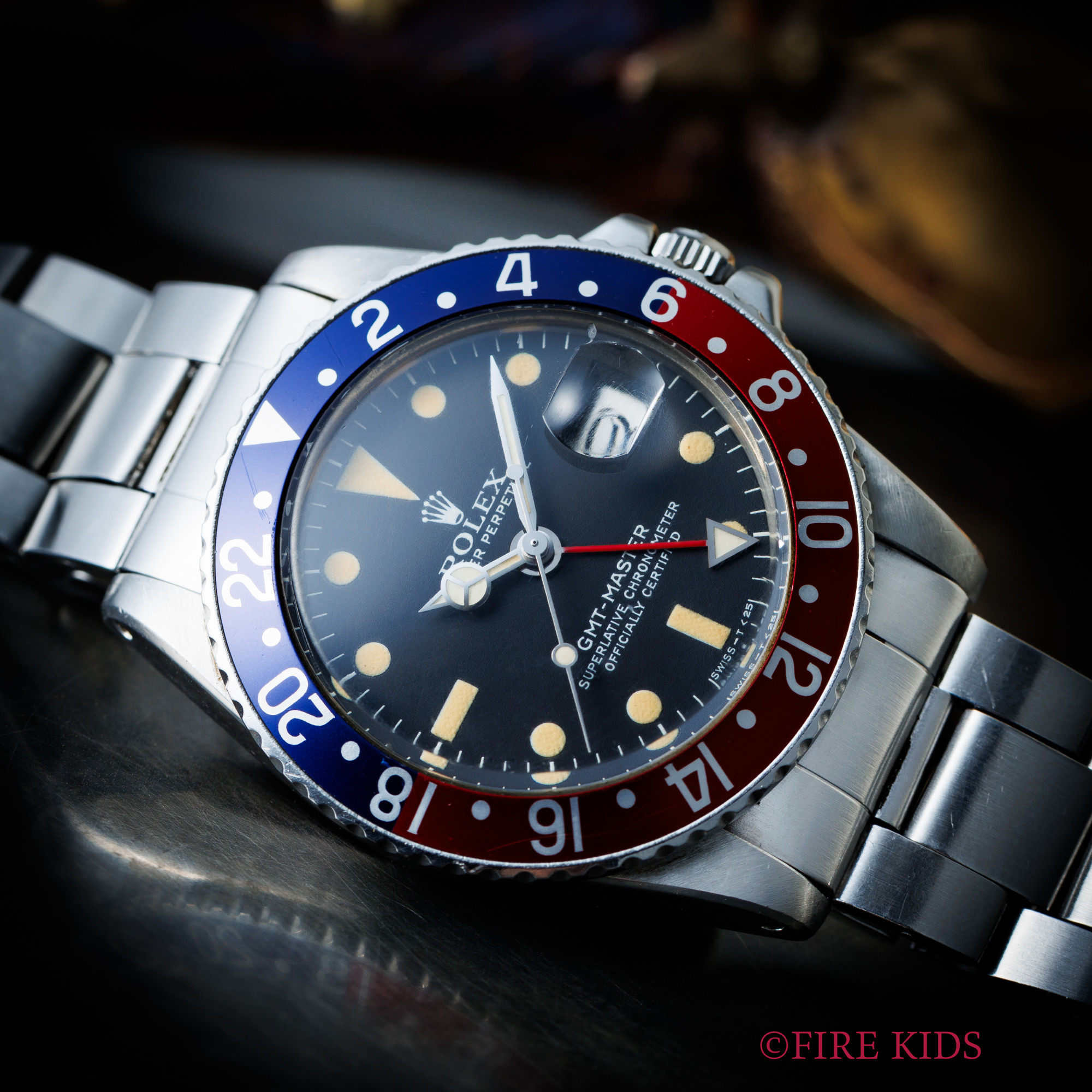 ロレックス GMTマスター 1974年製 マーク4ダイヤル ギャラ、タグ付き