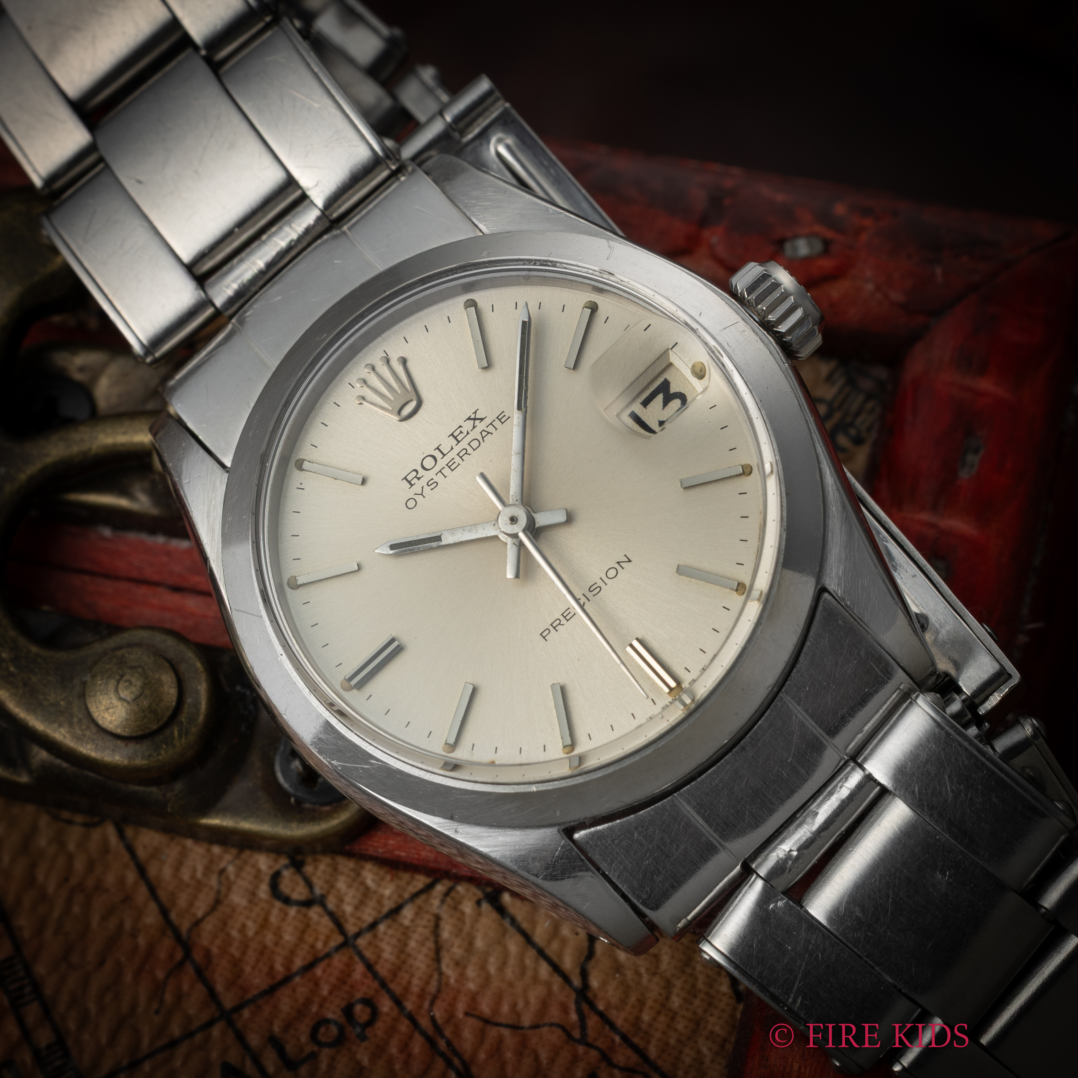 ロレックス オイスターデイト 1967年製 30mmケース Ref.6466 手巻 純正リベットブレス
