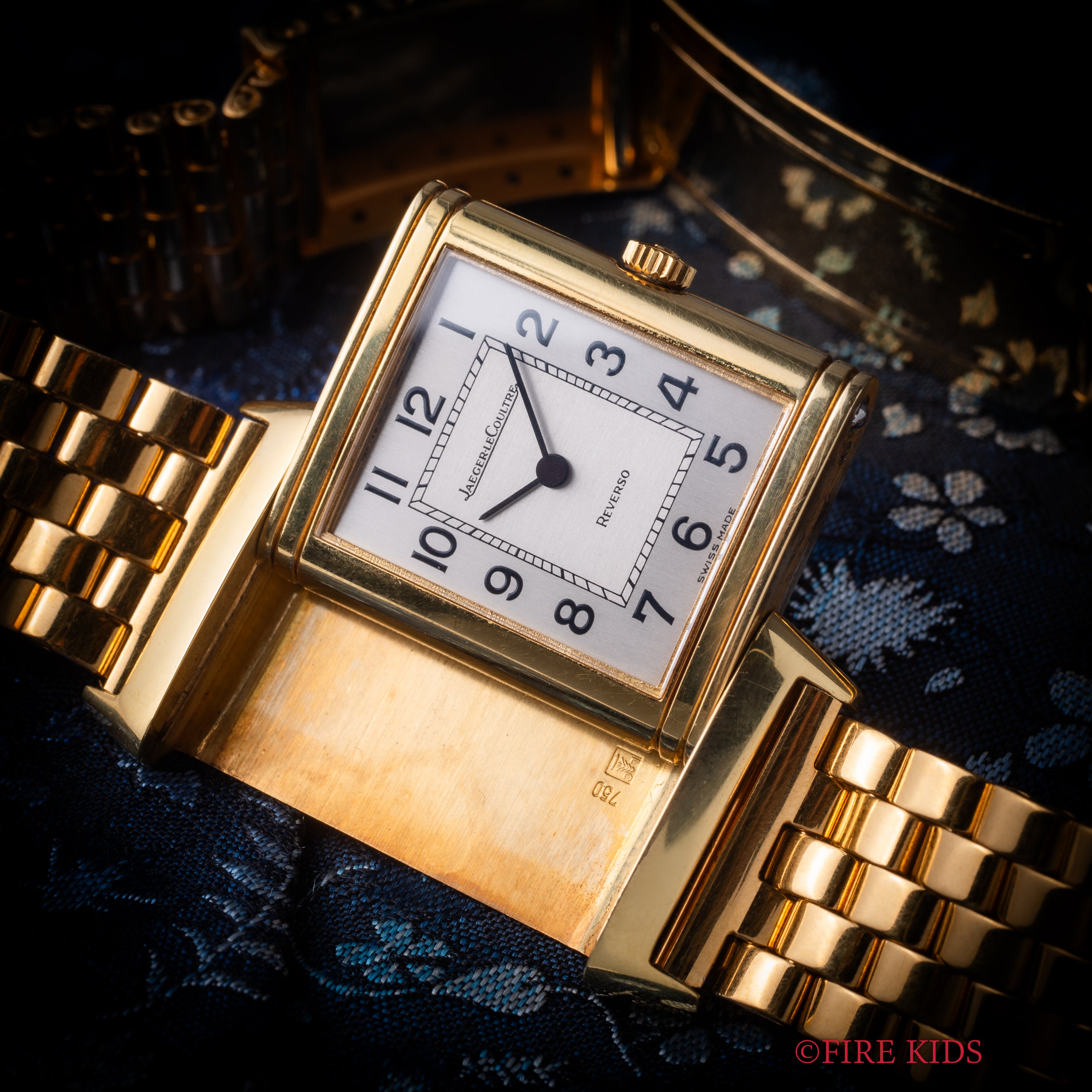 ジャガールクルト レベルソ クラシック 18金無垢ケース Ref.6184 21 1980年代製 Cal.846 社外ブレス 純正尾錠付き