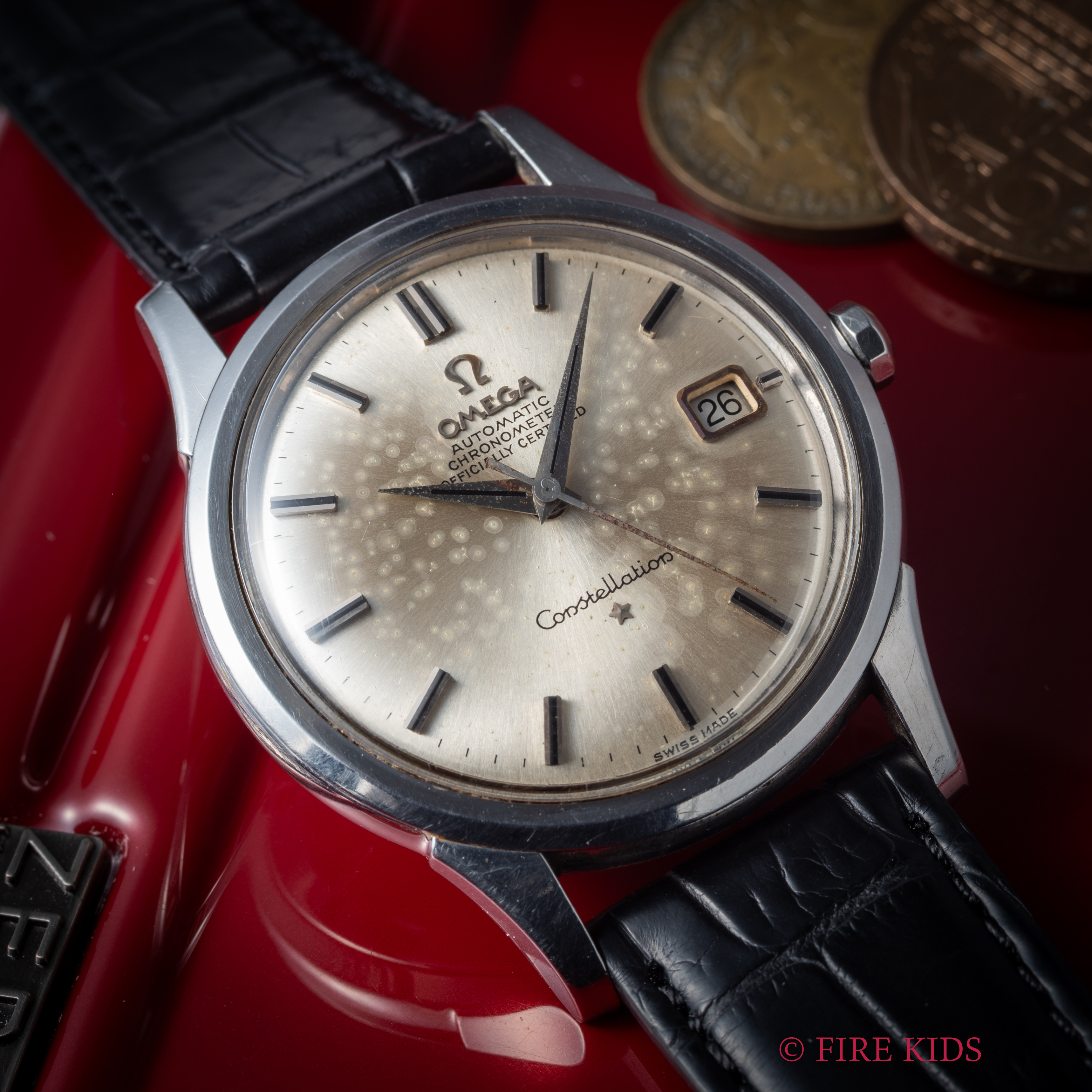 オメガ コンステレーション 1963年製 Ref.168.001 36㎜ビックケース 自動巻クロノメーター パティーナ