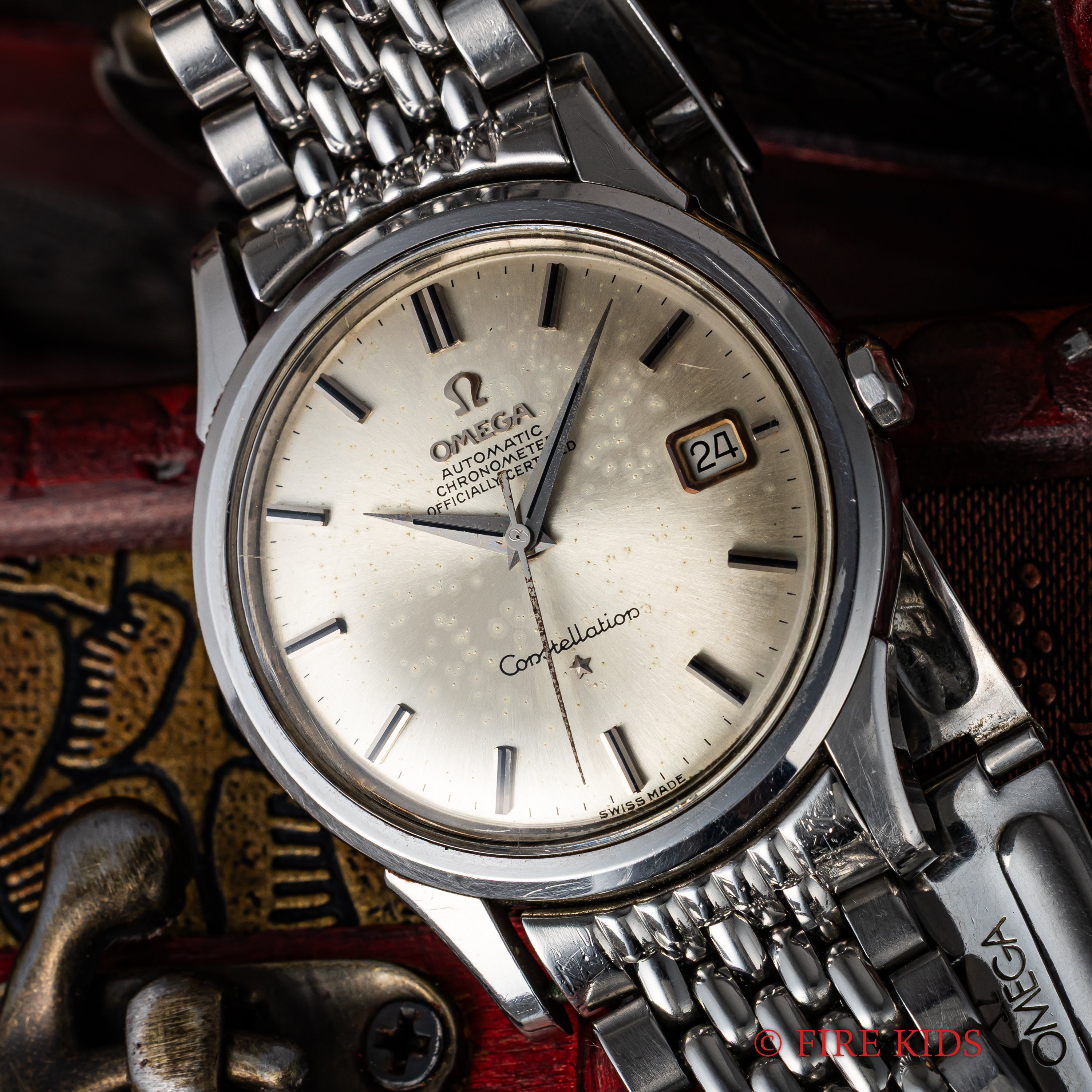 オメガ コンステレーション 1963年製 Ref.168.001 36㎜ビックケース 自動巻クロノメーター パティーナ