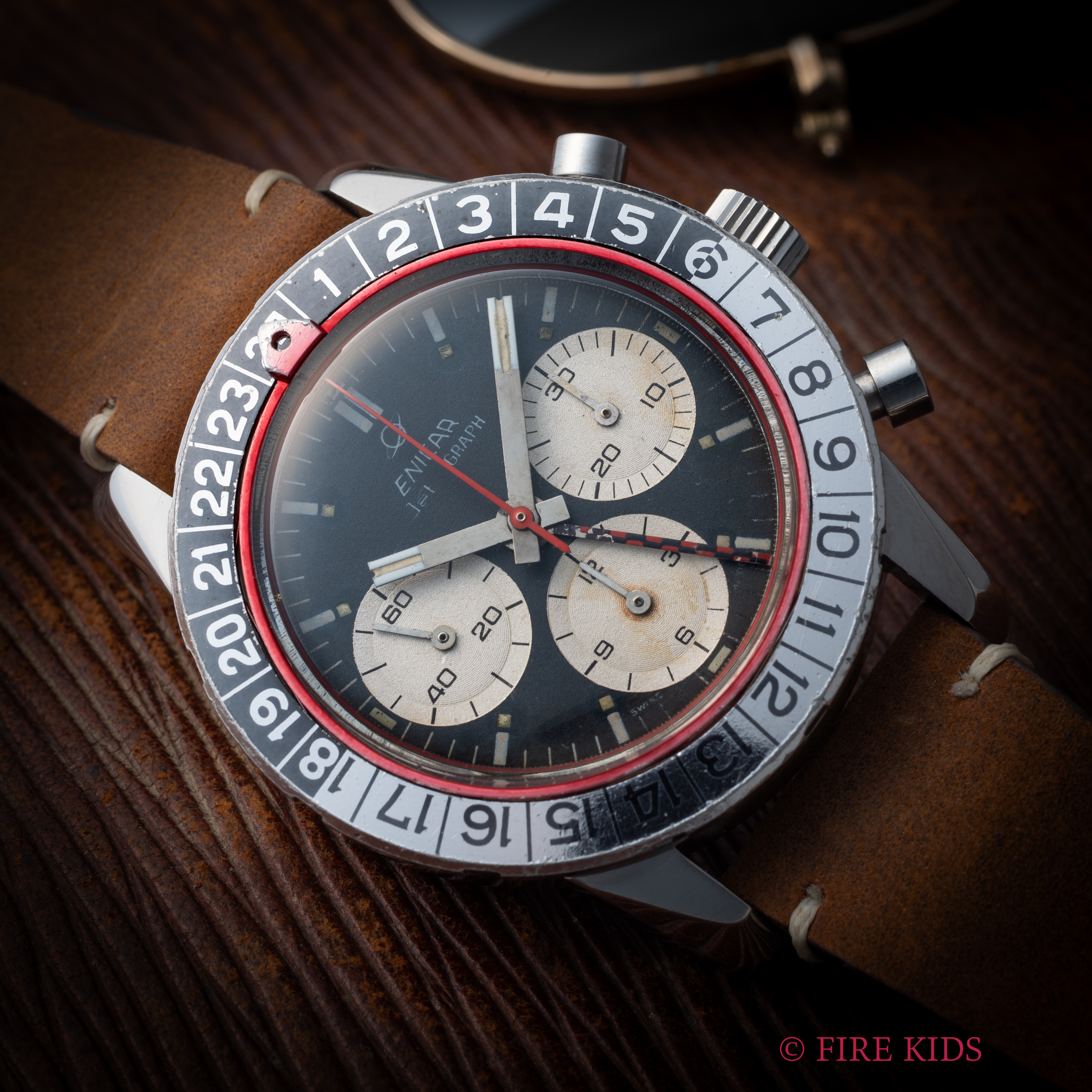 エニカ シェルパ ジェットグラフ GMT Ref.072-02-02 1960年代製 手巻