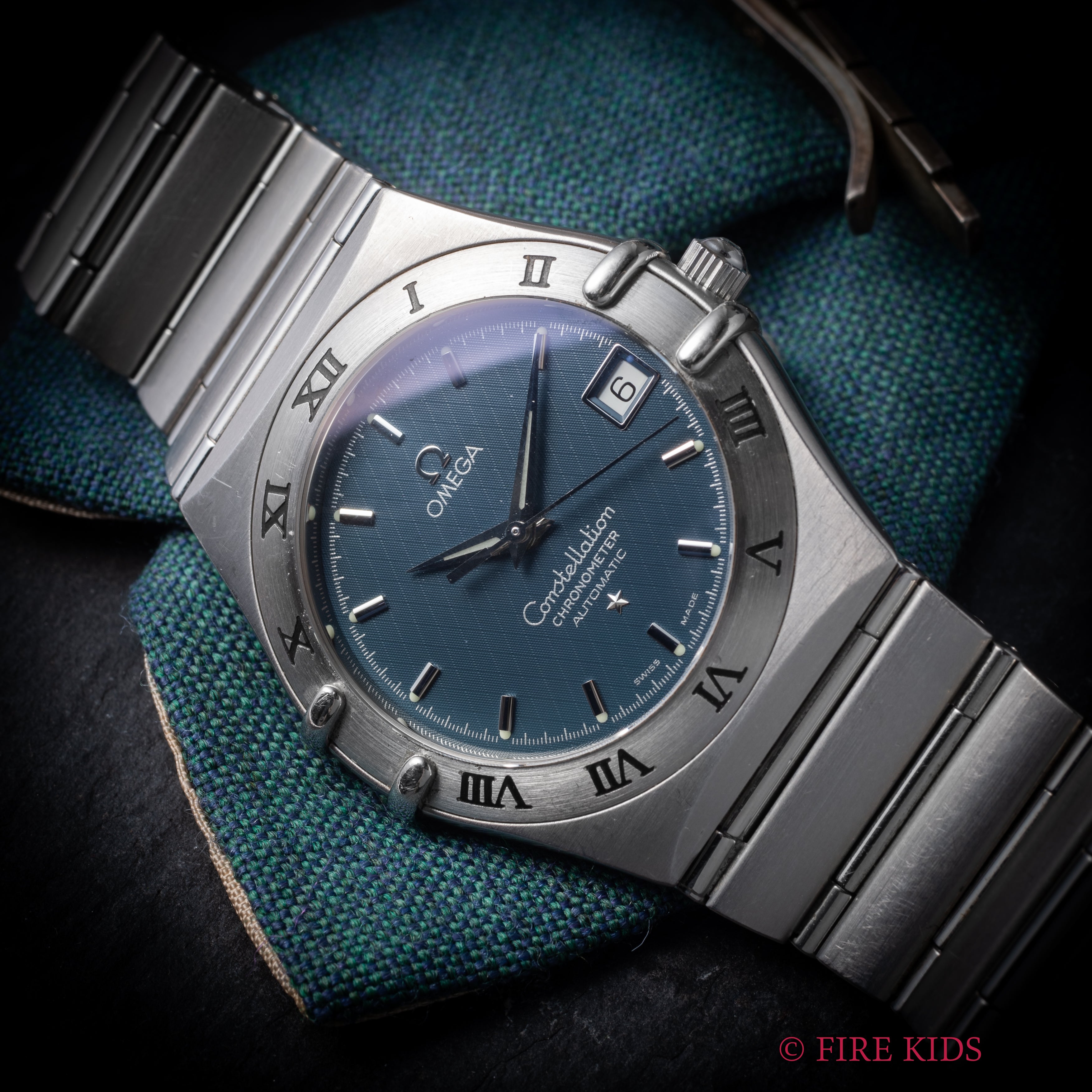 オメガ コンステレーション Ref.368.1201 1999年製 ブルーダイヤル  自動巻クロノメーター マンハッタン インテグレートブレス