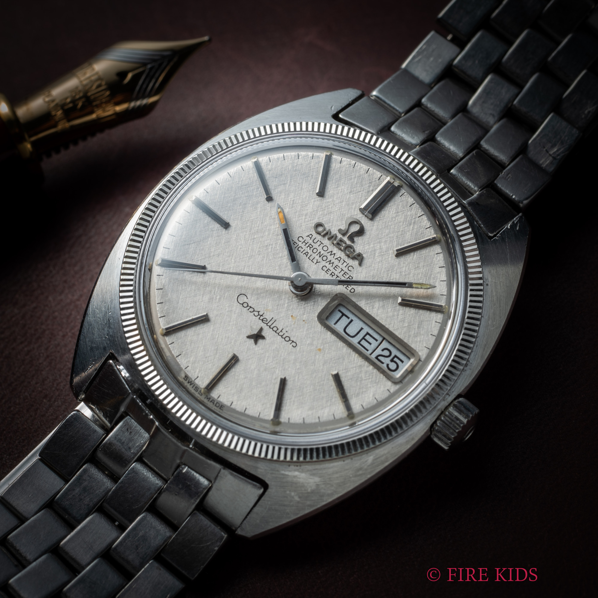 オメガ コンステレーション 1970年製 ジェンタデザイン 前期 WGコインエッジベゼル