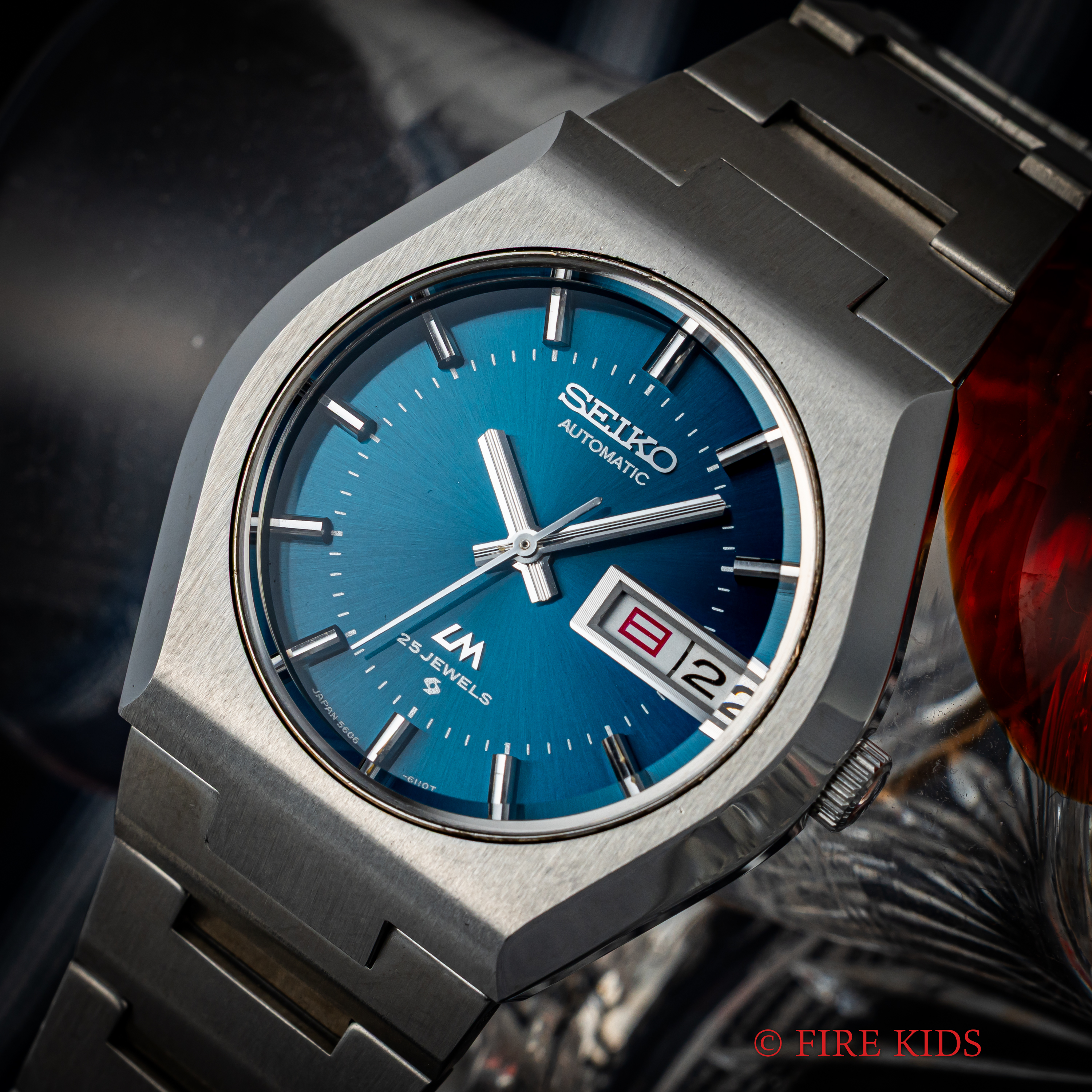 セイコー LM未使用美品 1972年製 ロードマチック ブルーダイヤル デイデイト Ref.5606-6060 純正ブレス タグ付