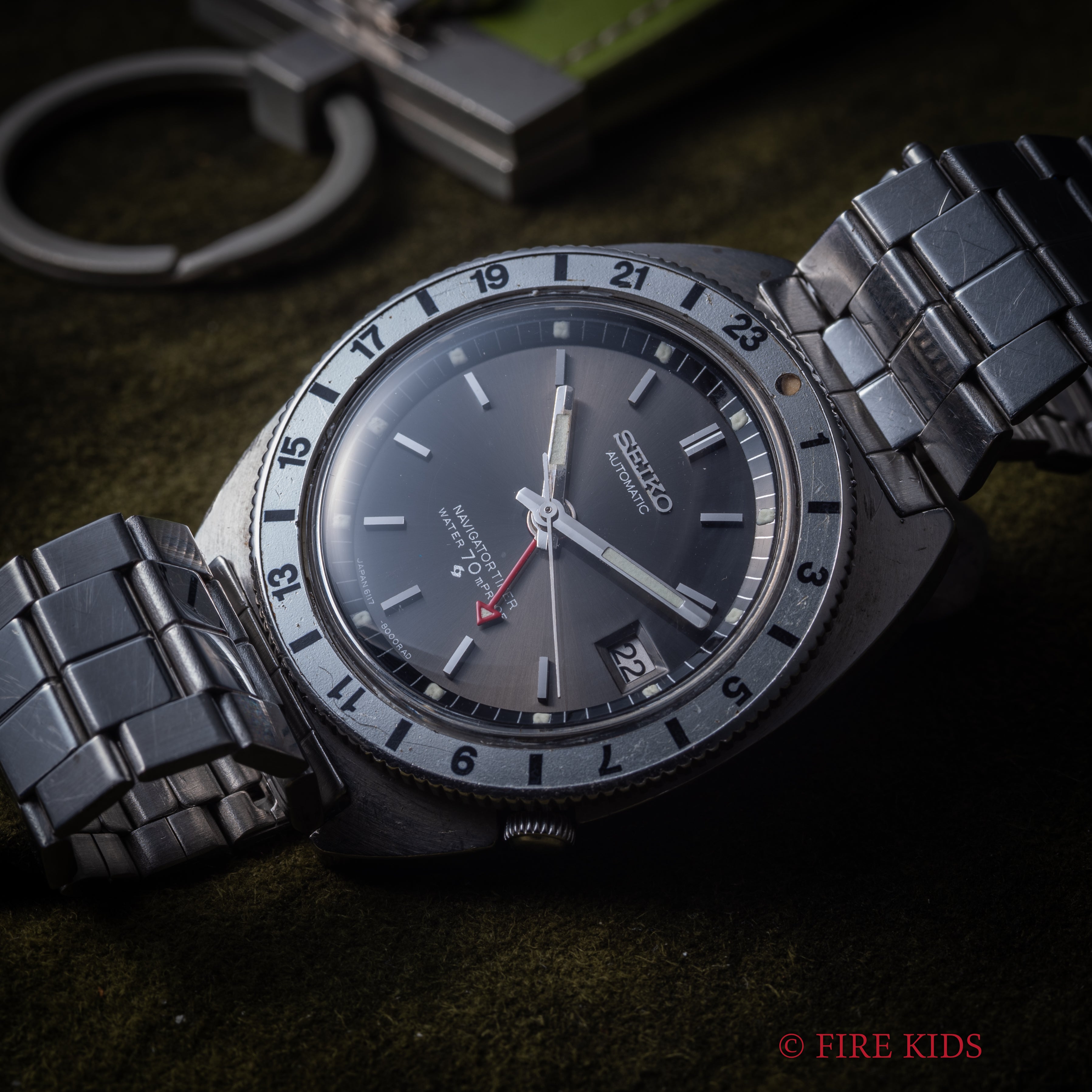 セイコー ナビゲータータイマー ファーストモデル 1969年製 回転ベゼル GMT Ref.6117-8000 純正ブレス付き