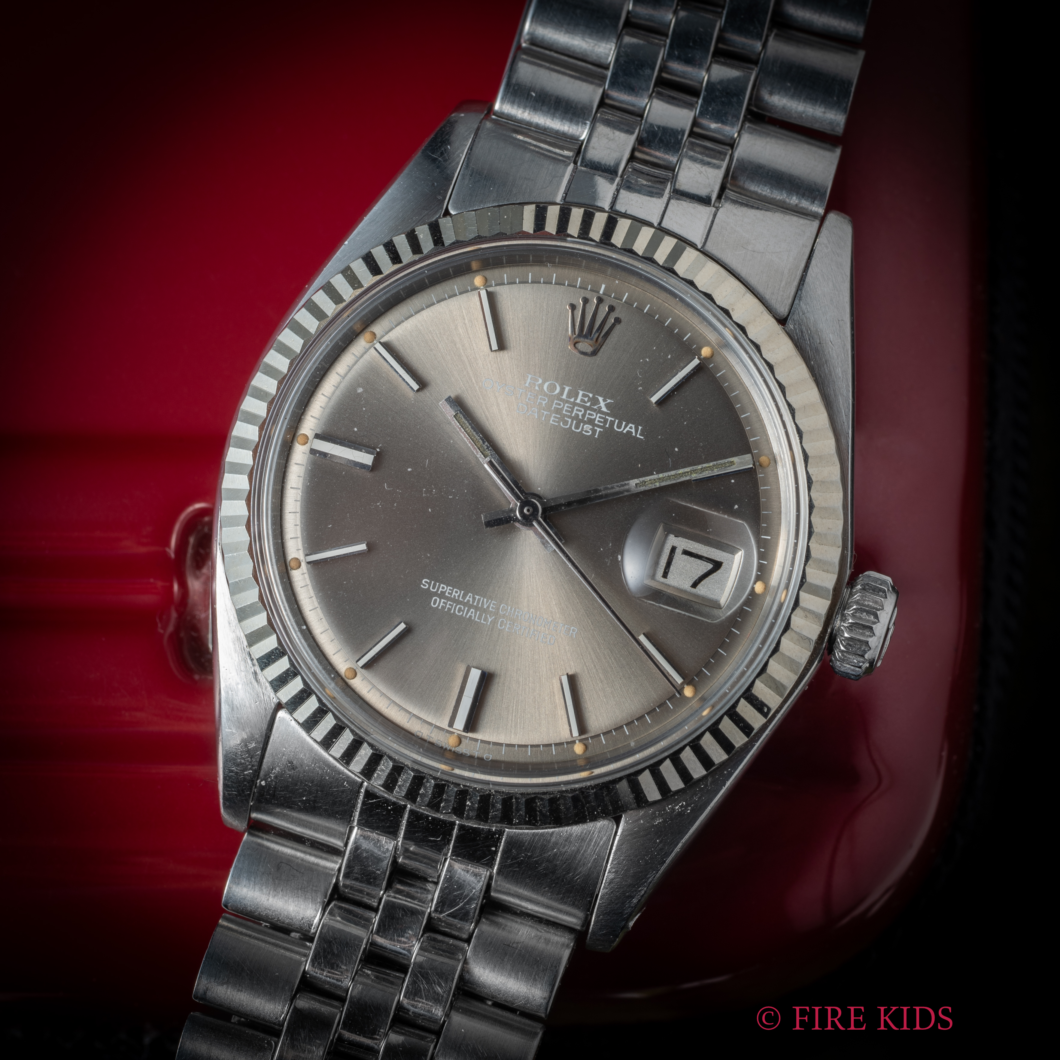 ロレックス デイトジャスト Ref.1601 グレーダイヤル 1971年製 ギャラ、タグ、冊子付