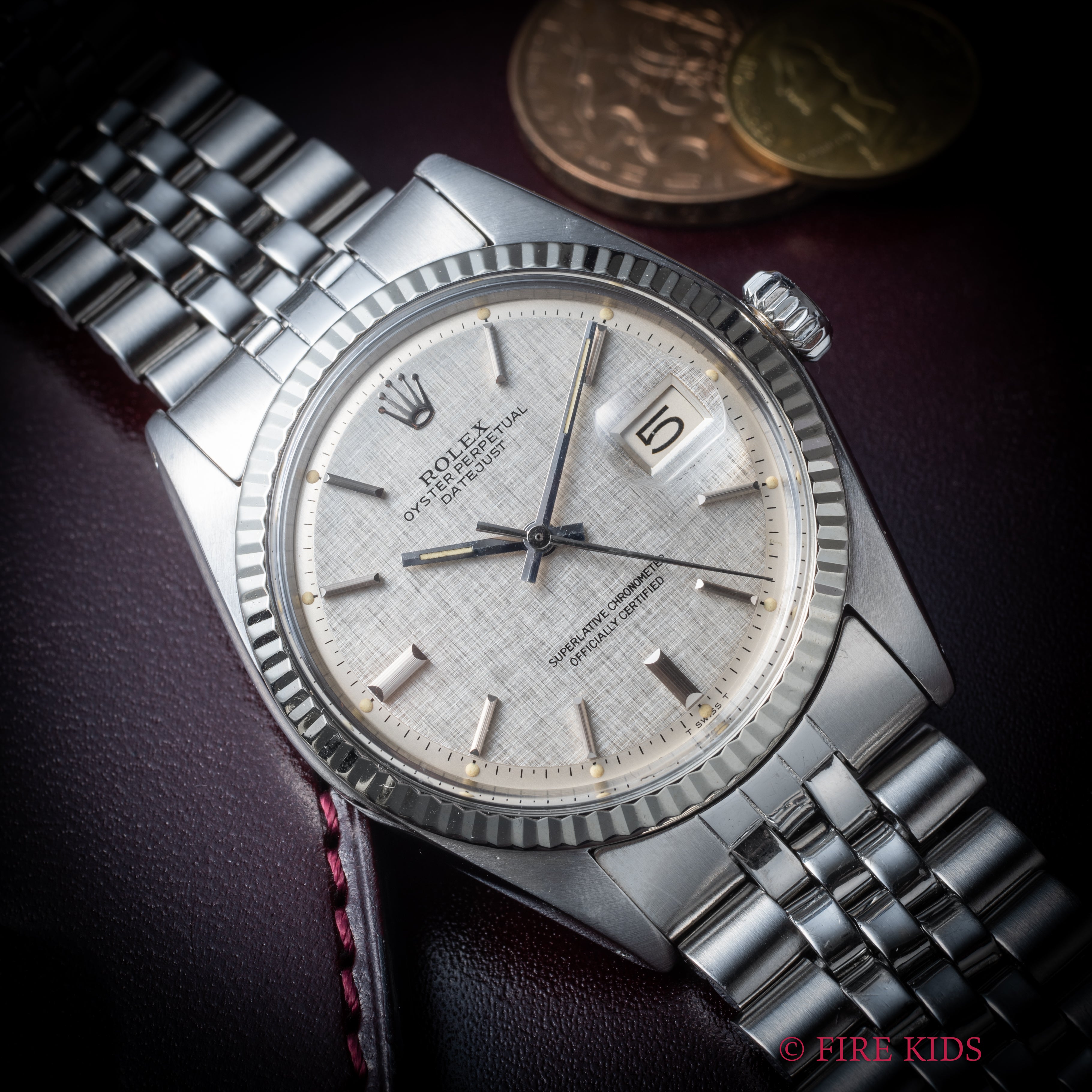 ロレックス デイトジャスト 1971年製 Ref.1601 リネンシルバーダイヤル 自動巻 純正ジュビリーブレス