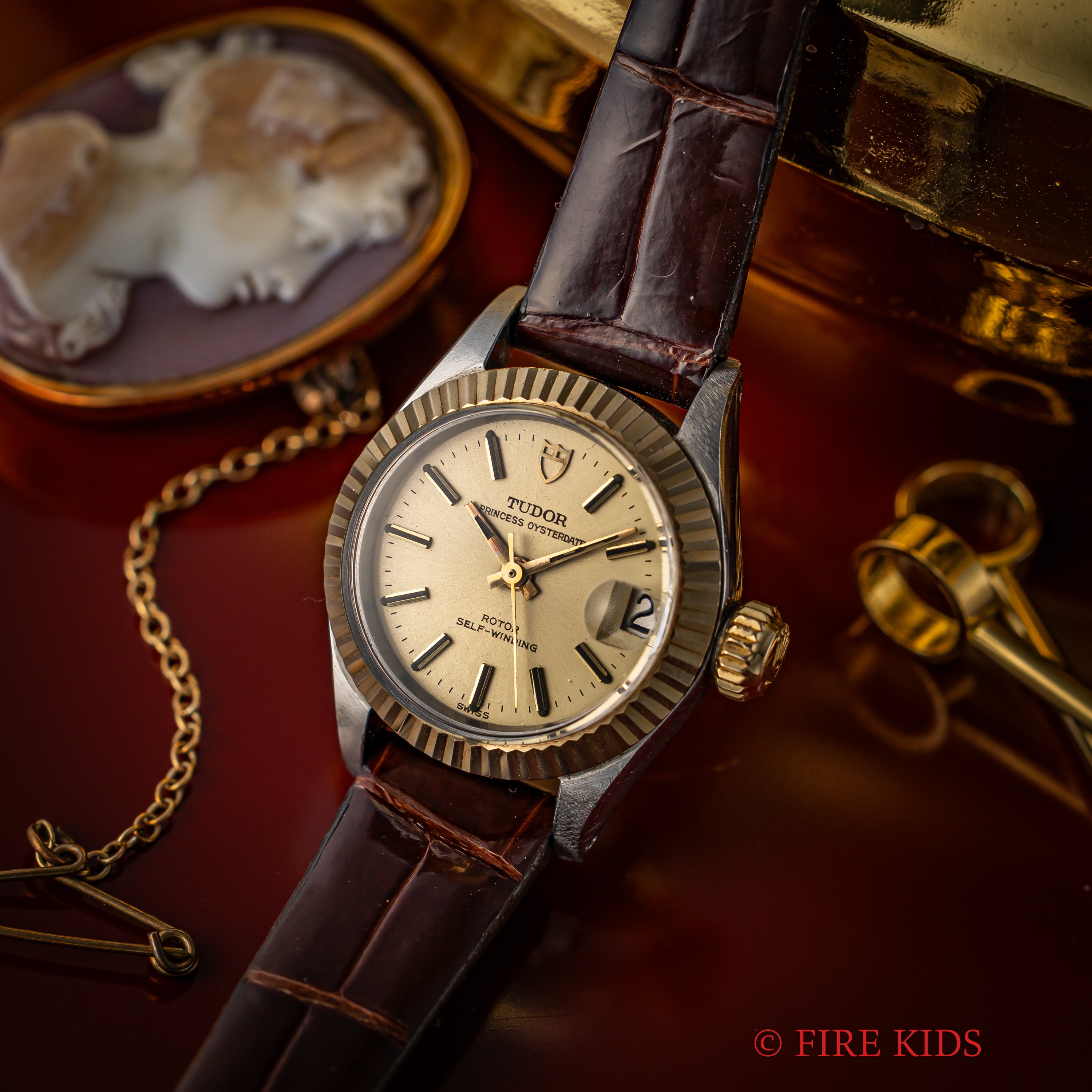 チューダー プリンセスオイスターデイト コンビ  1969年製 Ref.7592/3 自動巻き 王冠リューズ