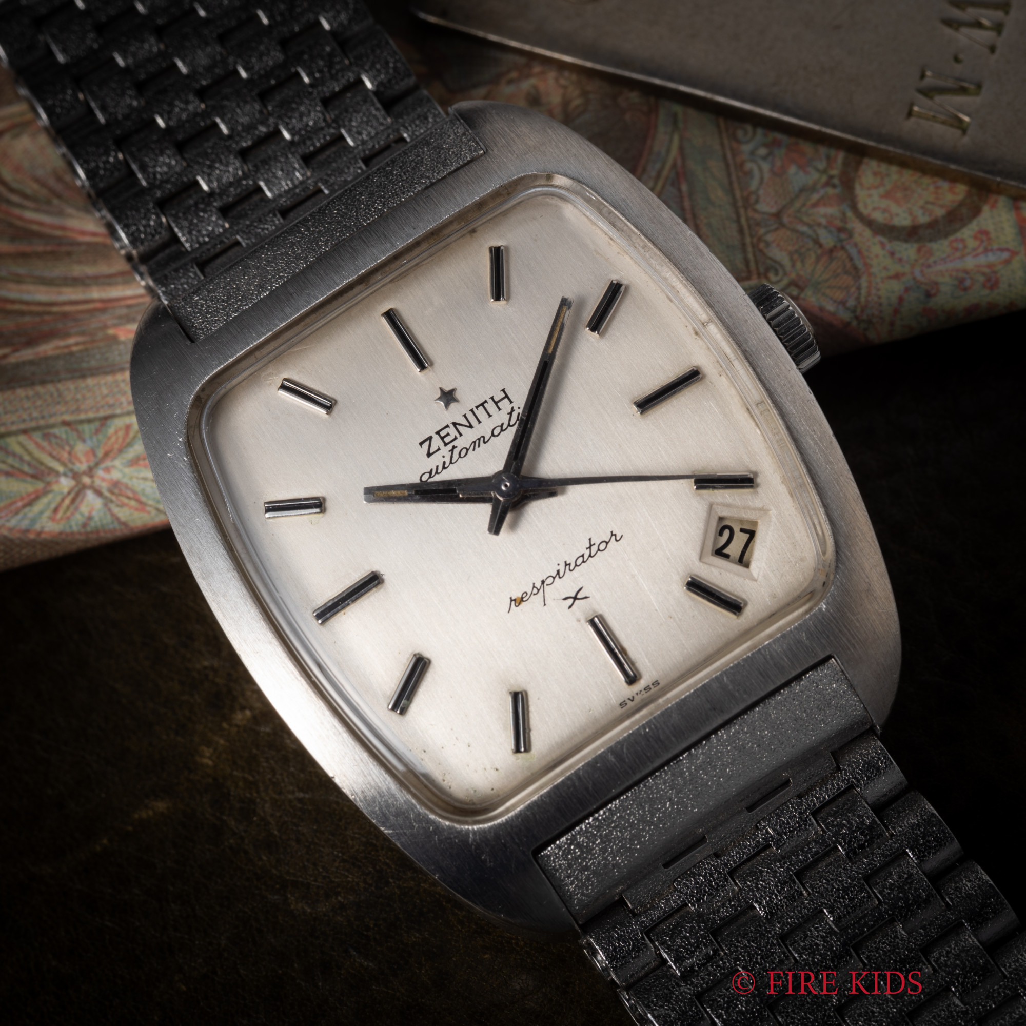 ゼニス レスピレーターX 1970年代製 自動巻き トノー型 純正NSA社製ブレス
