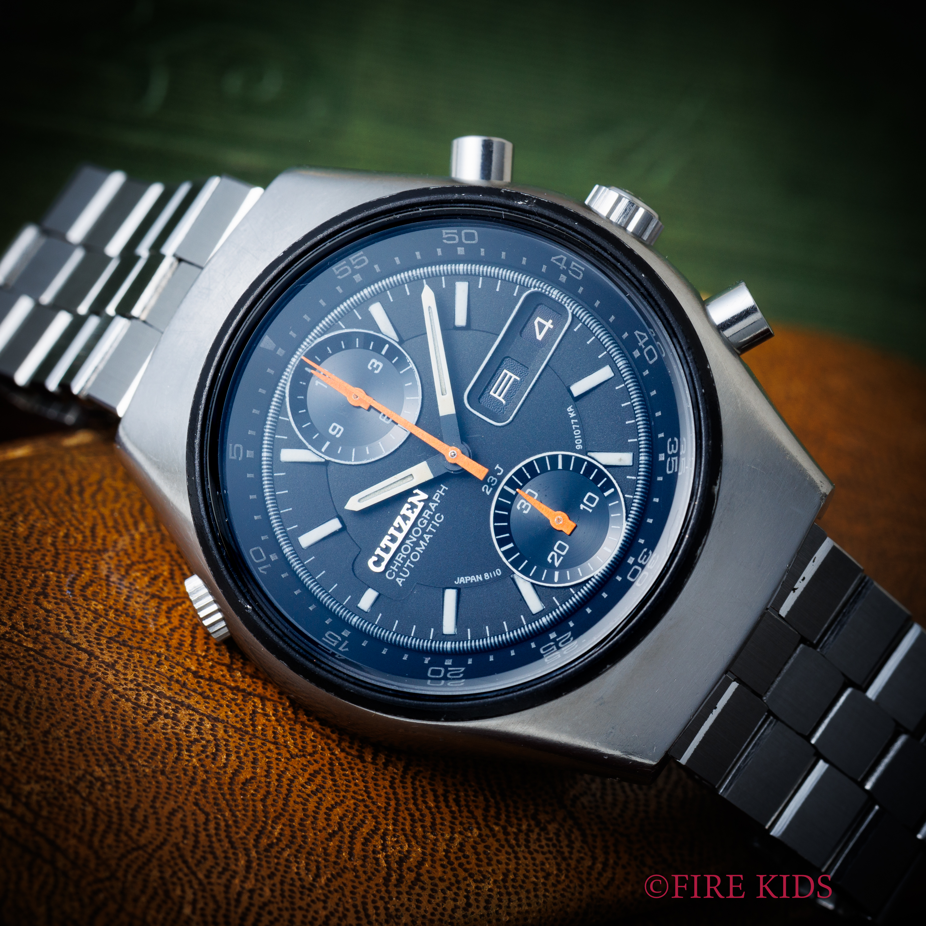 シチズン クロノグラフ 1973年製 フライバック 自動巻き ブラックダイヤル