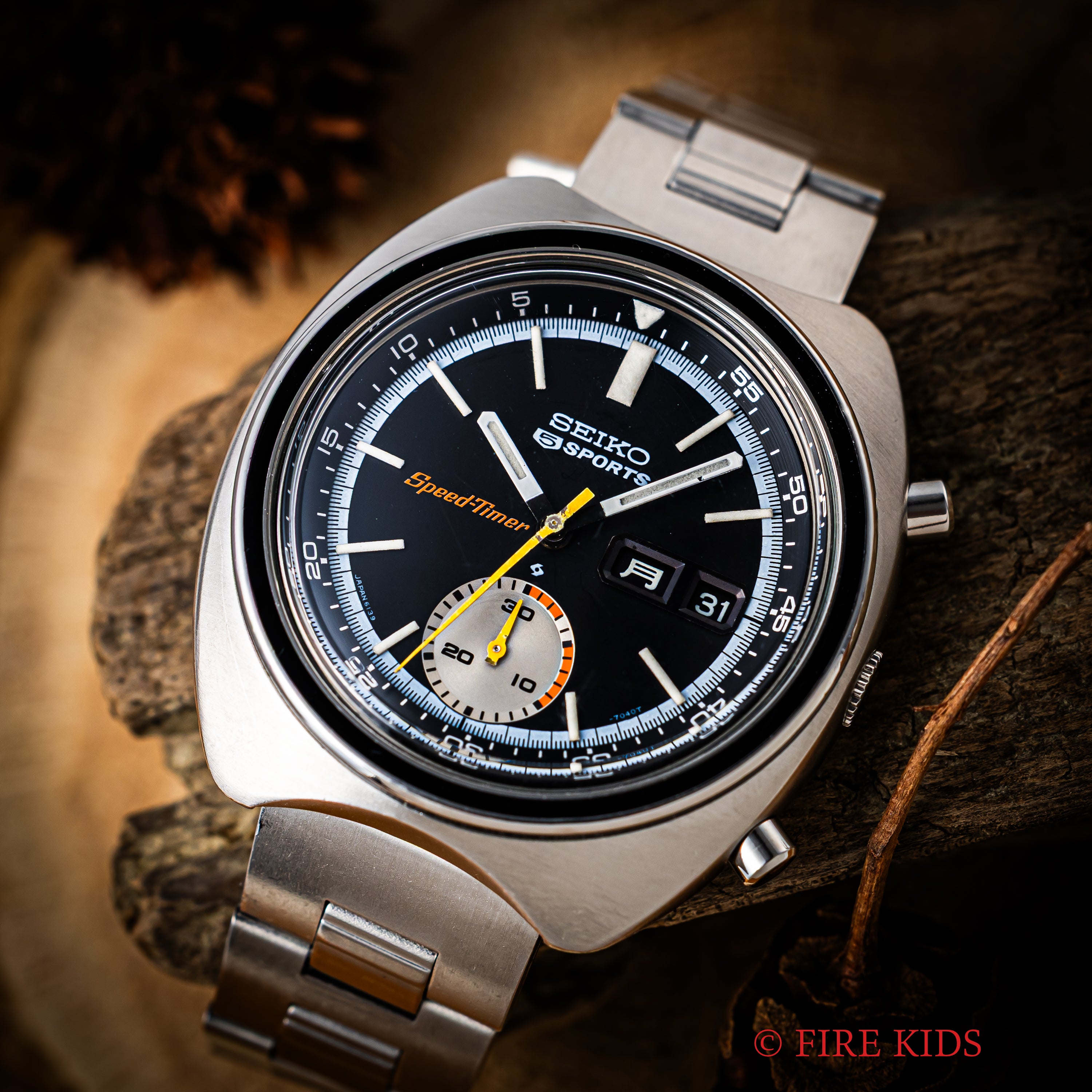 セイコー  5スポーツスピードタイマー Ref.6139-7020 1971年製 純正ブレス付き Cal.6139B 自動巻きクロノグラフ