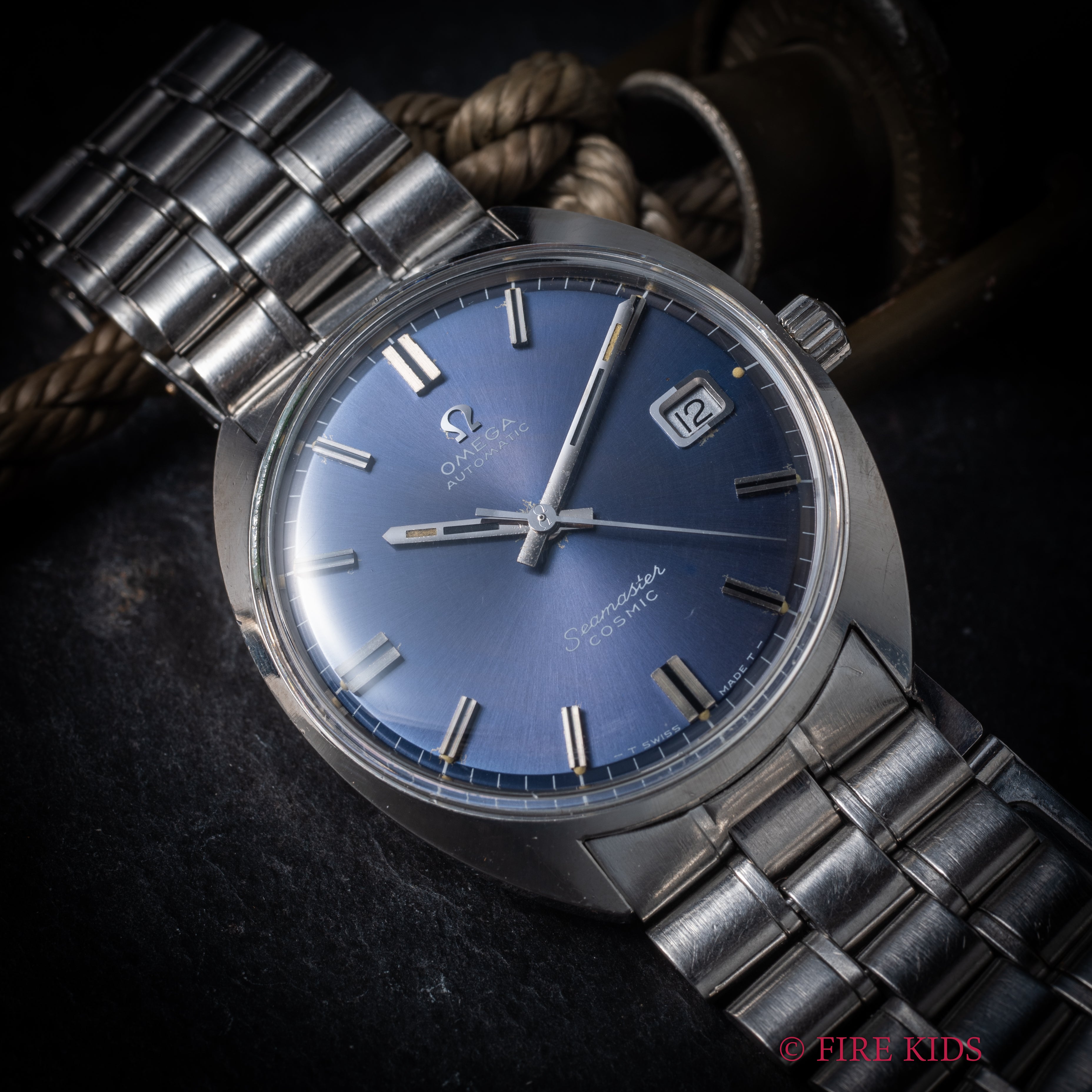 オメガ シーマスター コスミック ブルー 1968年製 純正ブレス付 自動巻き