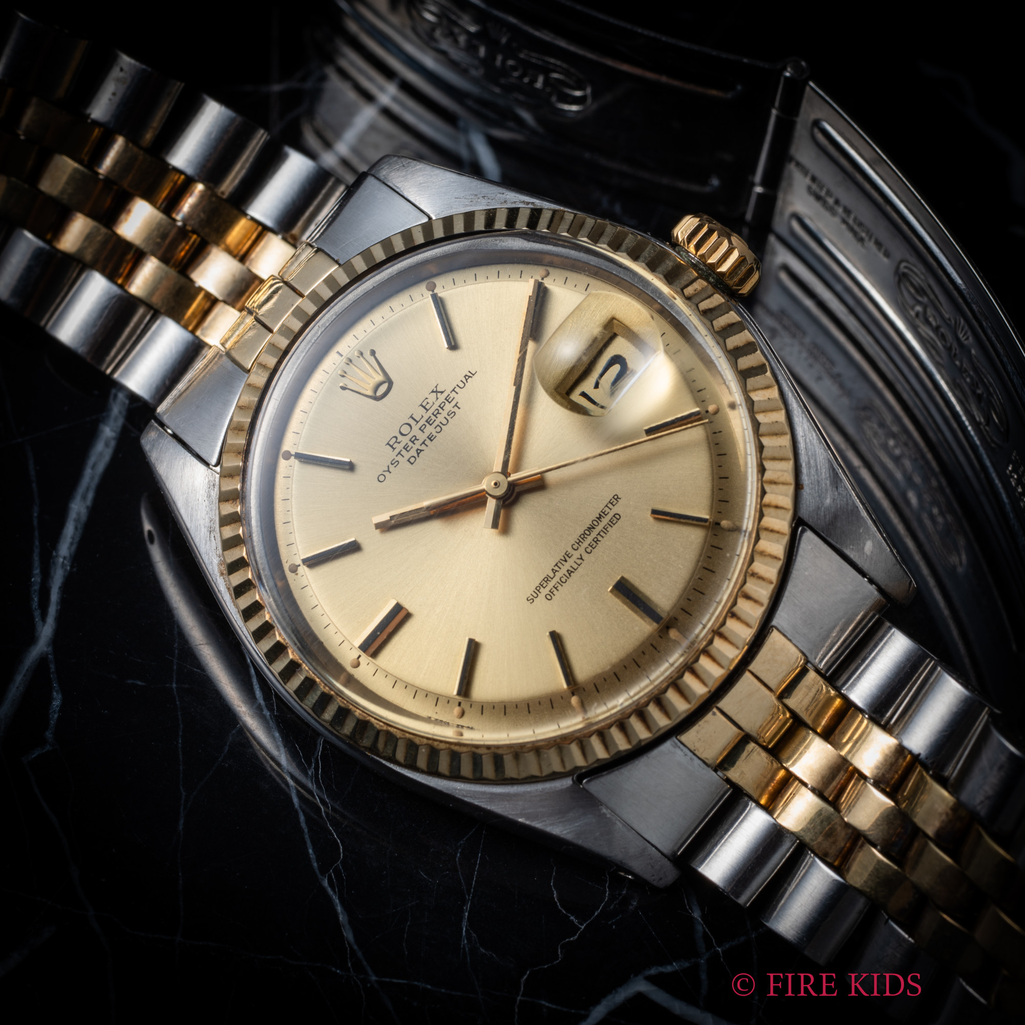 ロレックス デイトジャスト コンビ シャンパンダイヤル 1971年製 Ref.1601 純正コンビジュビリーブレス Cal.1570 自動巻きクロノメーター
