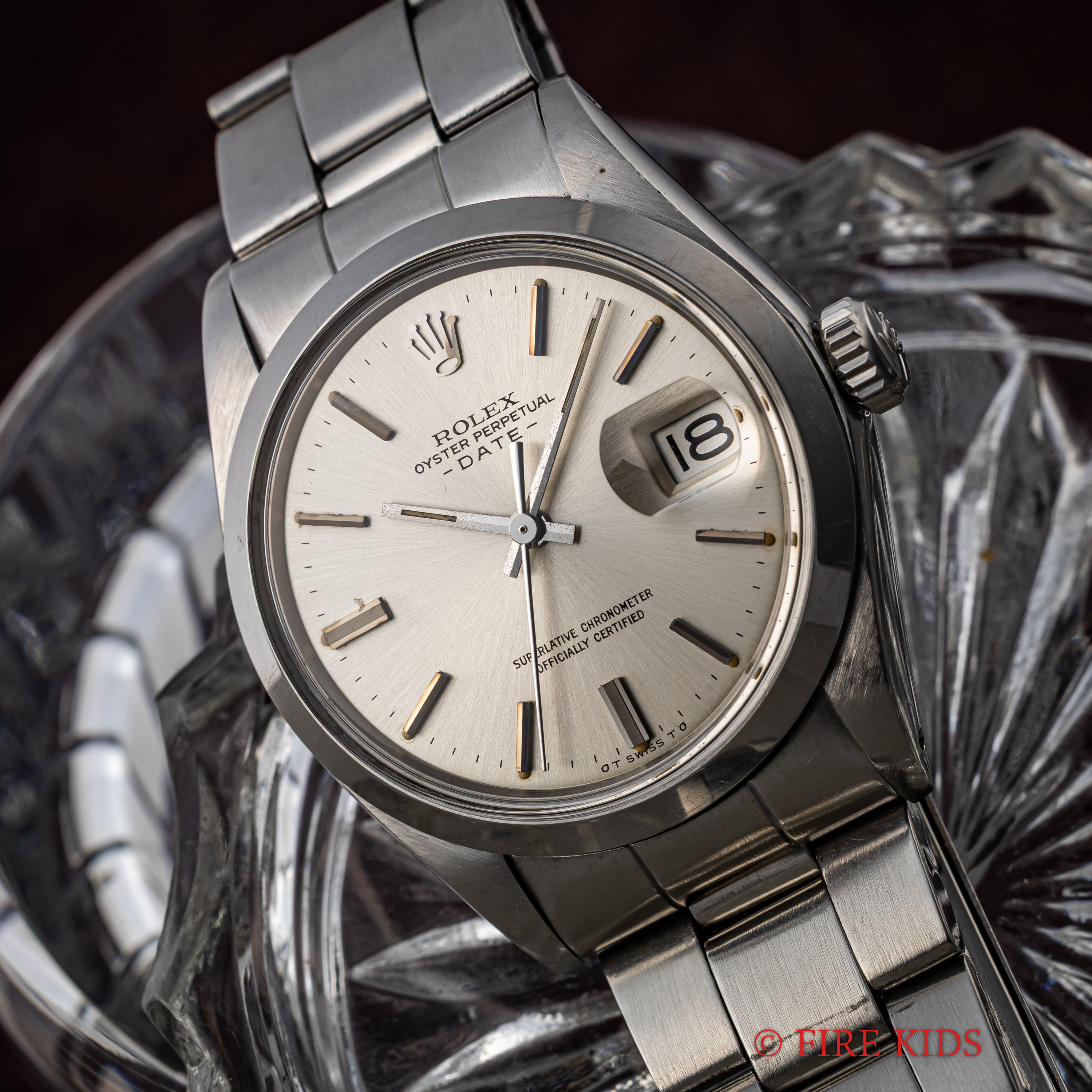 ロレックス 1971年製 オイスターパーペチュアルデイト Ref.1500 シグマダイヤル 純正オイスターブレス