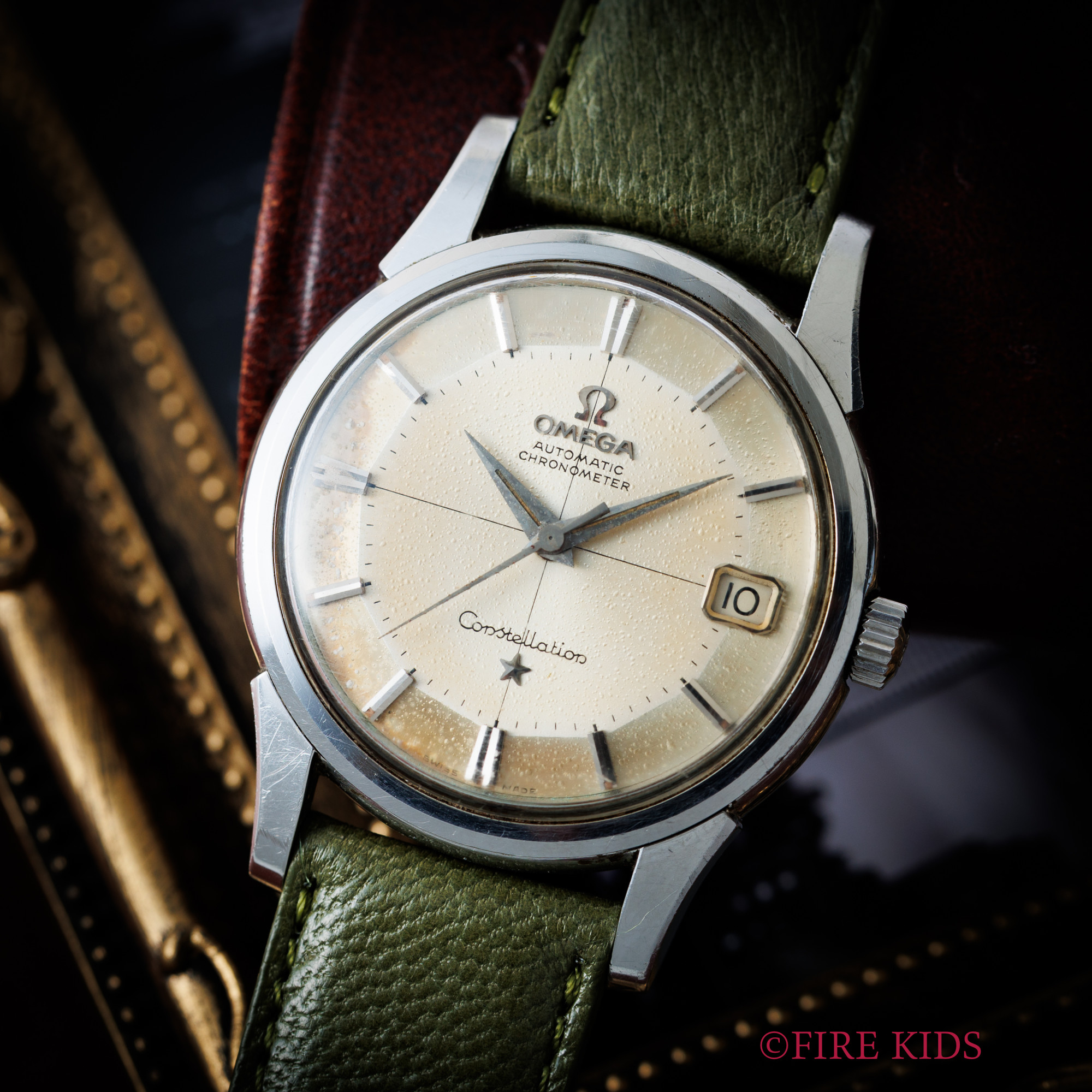 オメガ コンステレーション 12角 パイパンダイヤル パティーナダイヤル 1961年製 自動巻きクロノメーター Cal.561 Ref.14393 61 SC