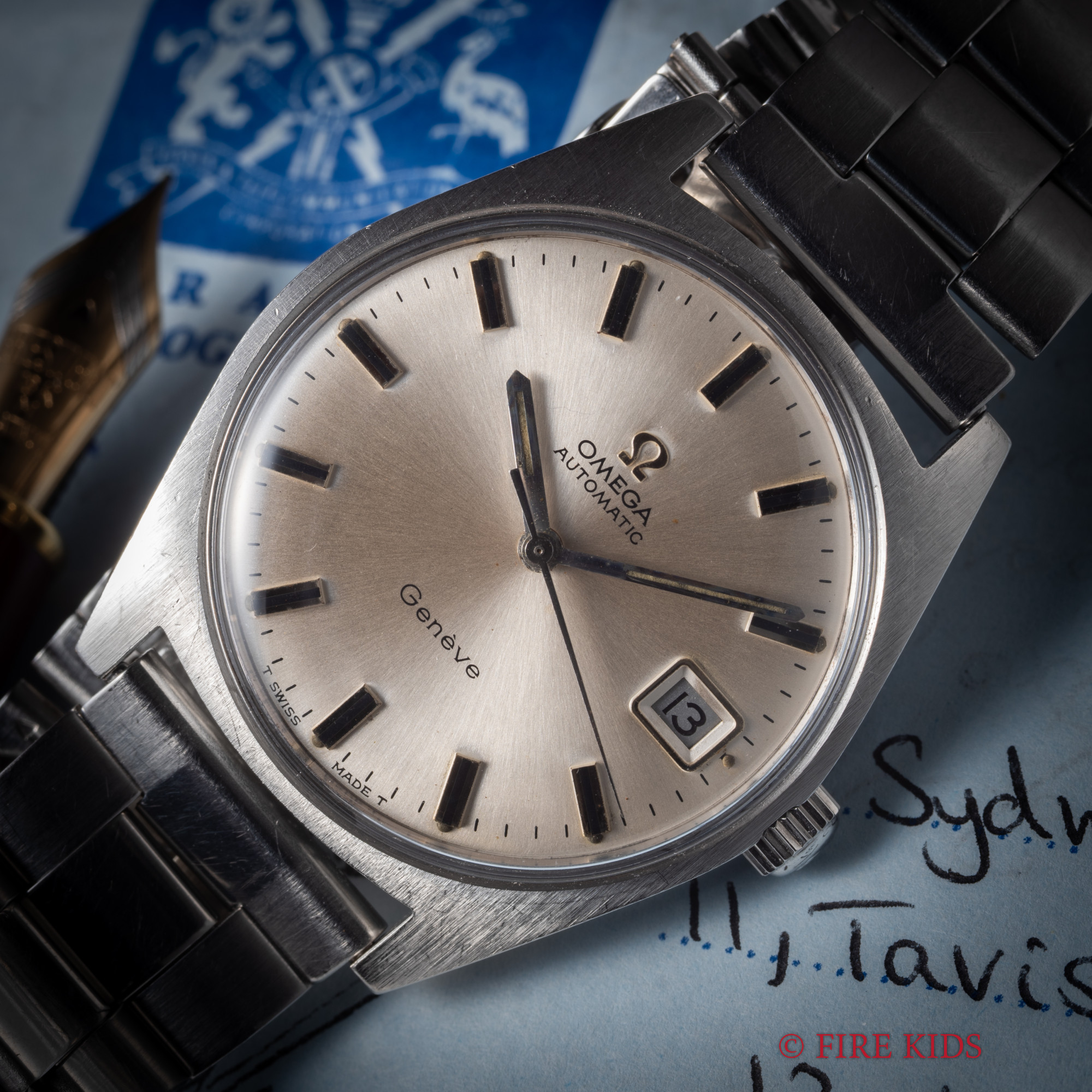 オメガ ジュネーブ 1969年製 自動巻き Cal.565 トノー型ケース シルバーダイヤル