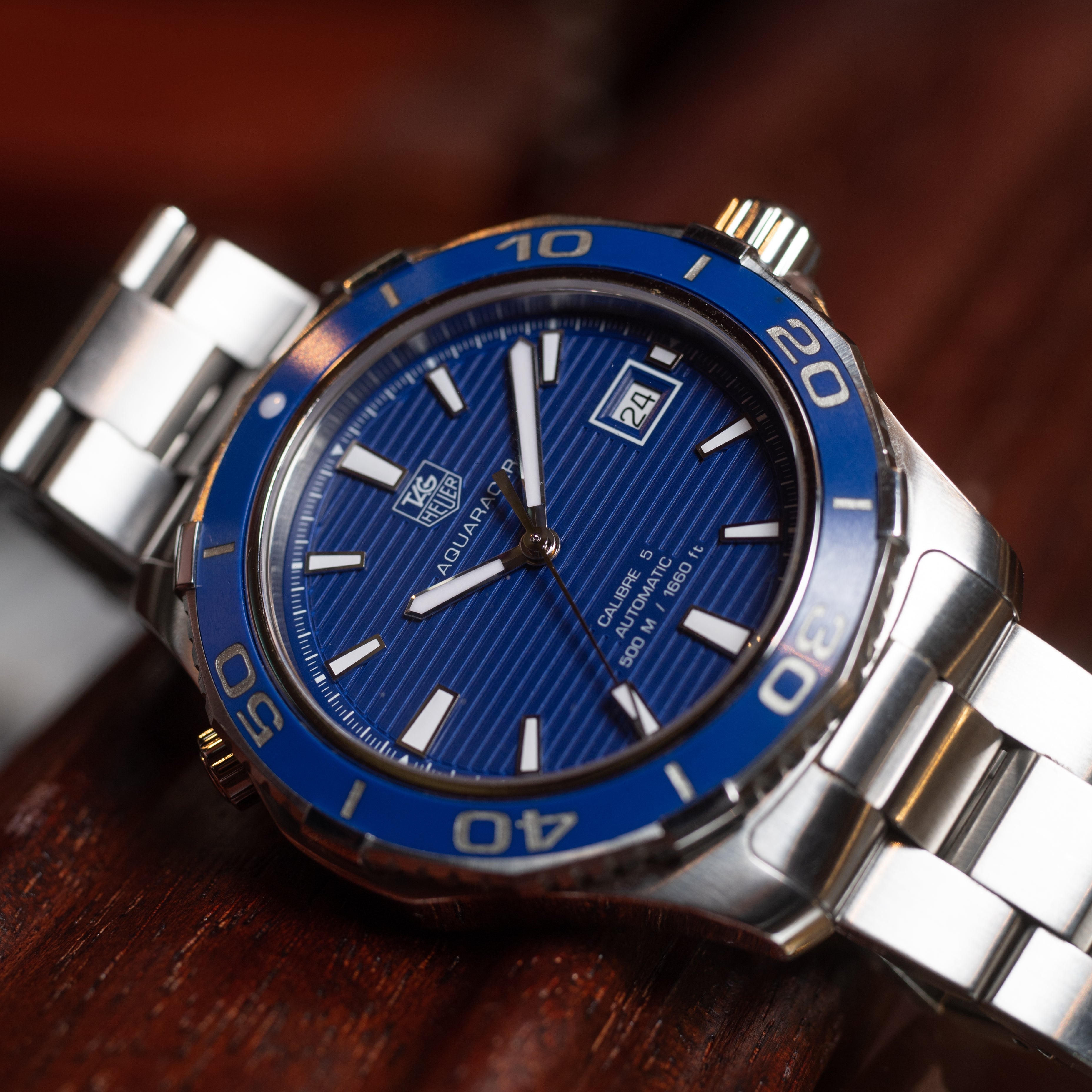 タグホイヤー アクアレーサー 自動巻き 2000年代 ブルーダイヤル