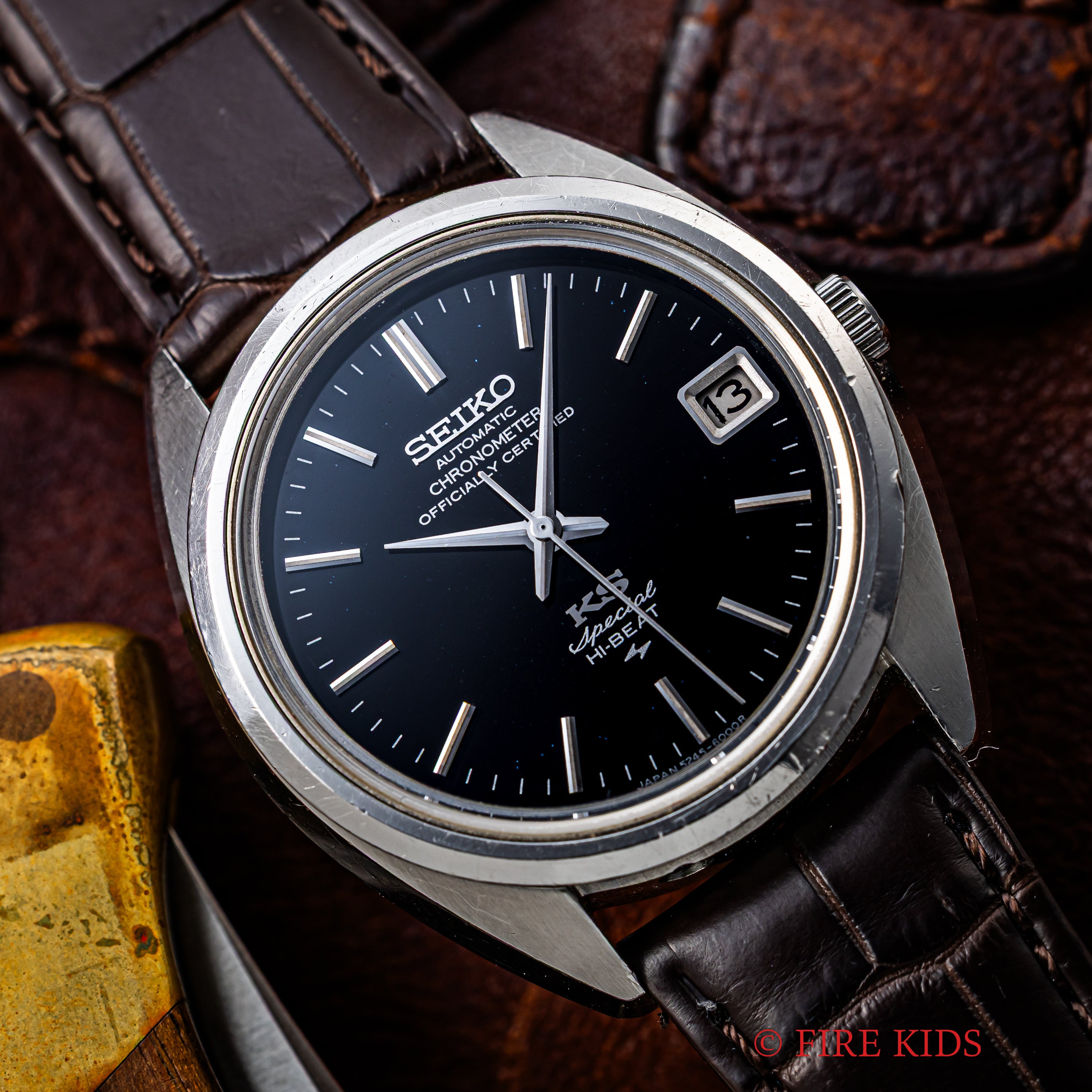 キングセイコー スペシャル 1972年製 クロノメーター ハイビート自動巻 Ref.5245-6000 純正尾錠付き