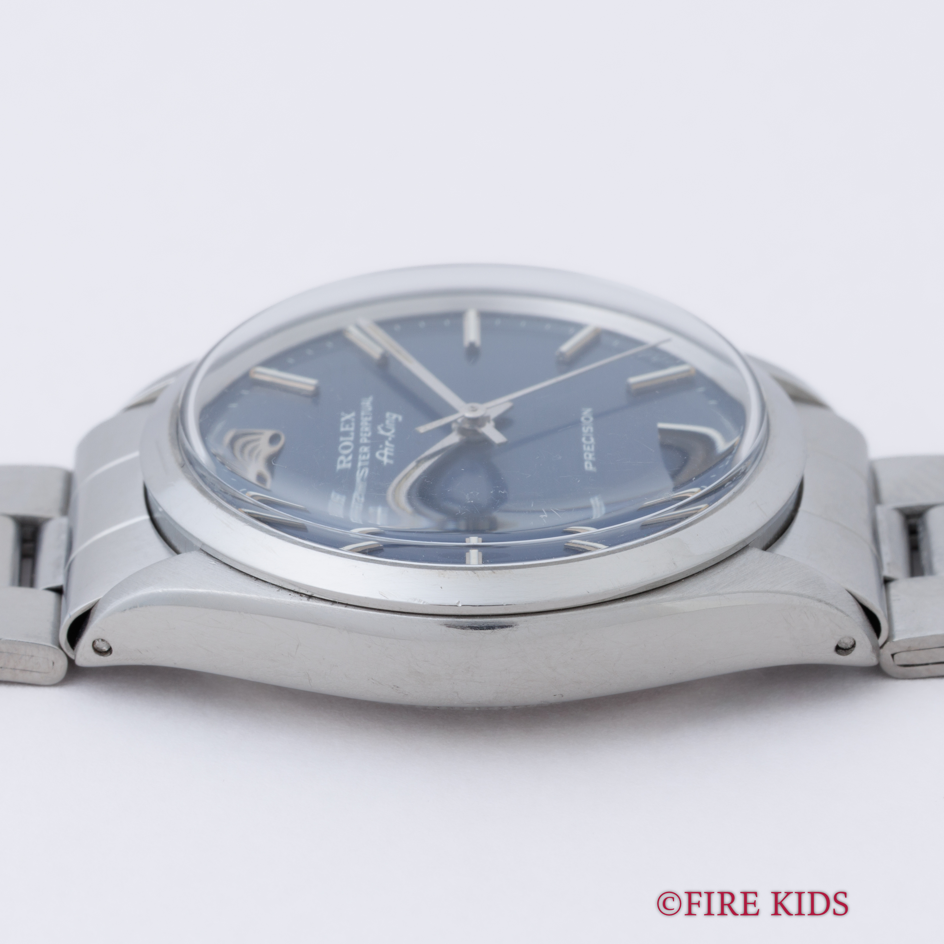 機械式腕時計　自動巻　エアーキングタイプ FIREKIDS｜ファイアーキッズ / ロレックス エアキング ブルー 1972年製