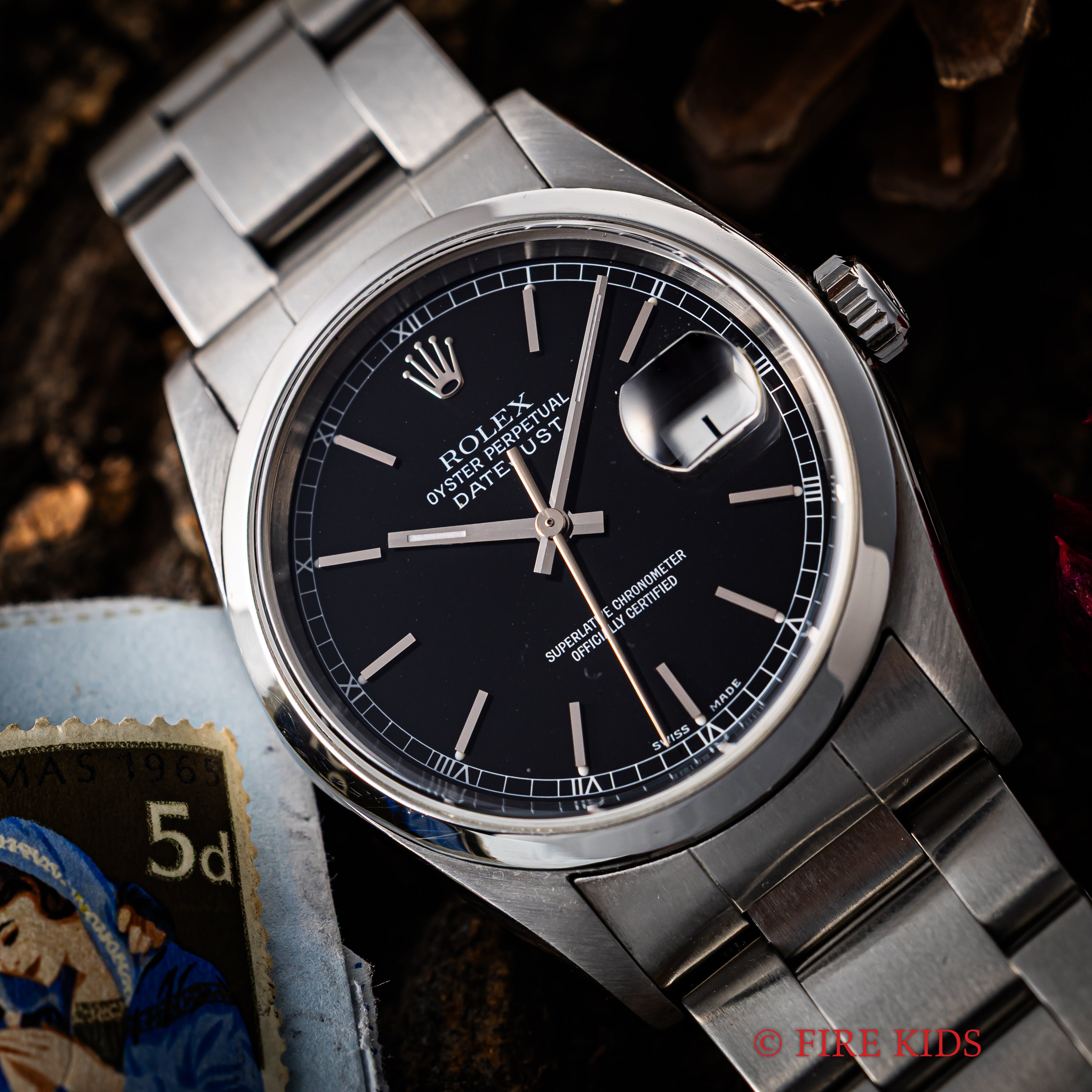 ロレックス デイトジャスト36 2001年製 Ref.16200 ブラックダイヤル ギャラ付