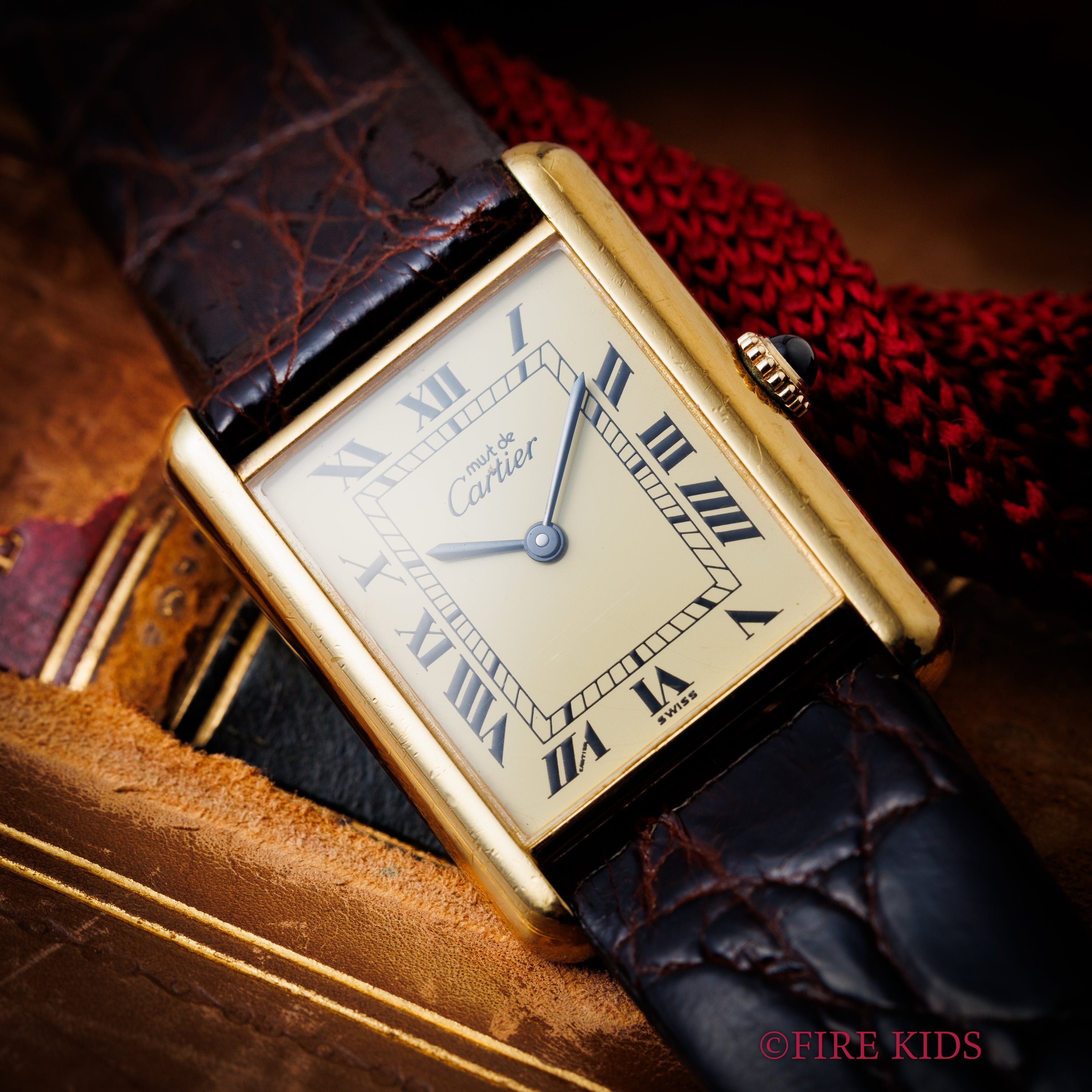 カルティエ マストタンク LMサイズ 1980年代製 アイボリーローマン 手巻き