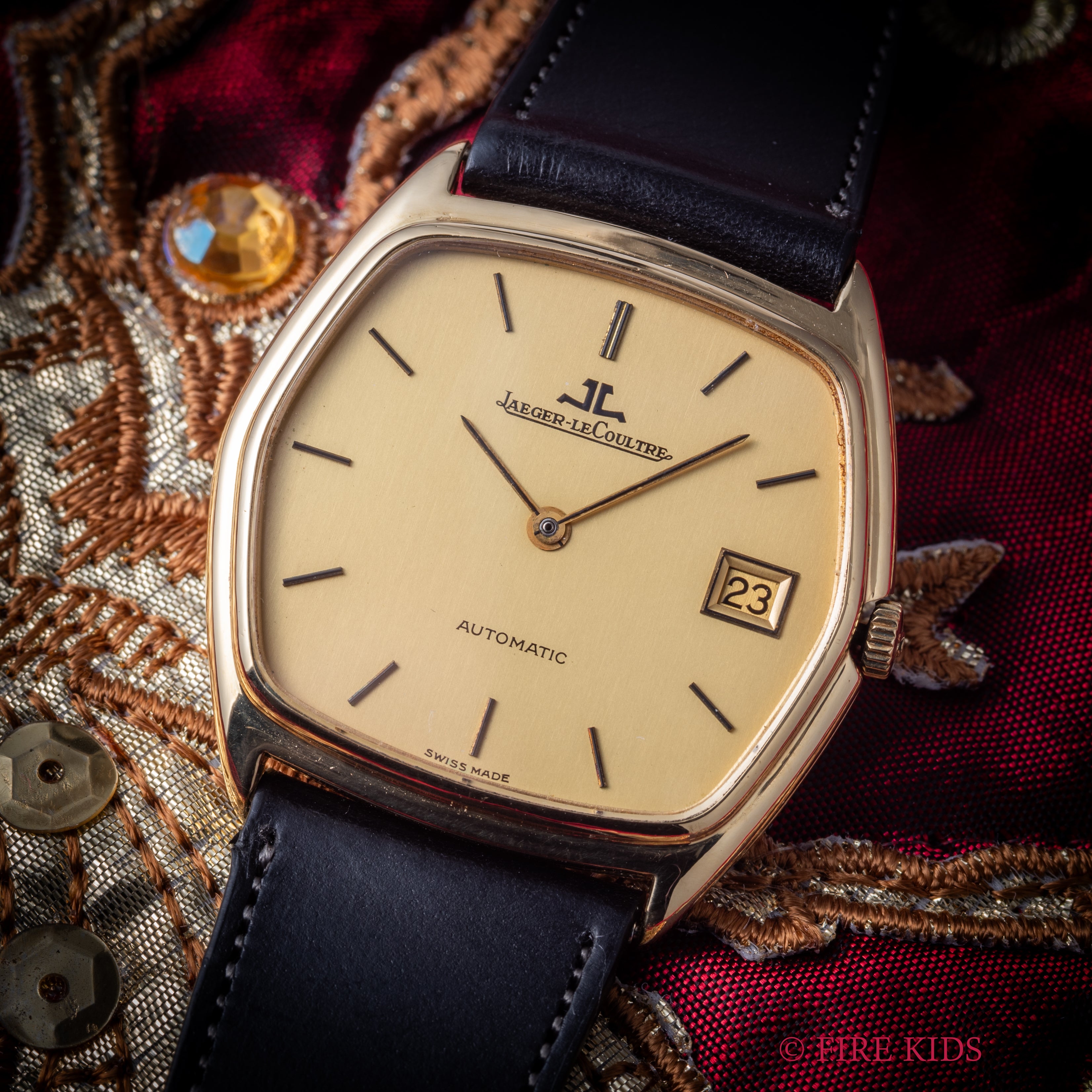 ジャガー・ルクルト 18金無垢ヘキサゴンケース 1980年代製 薄型自動巻 Cal.900