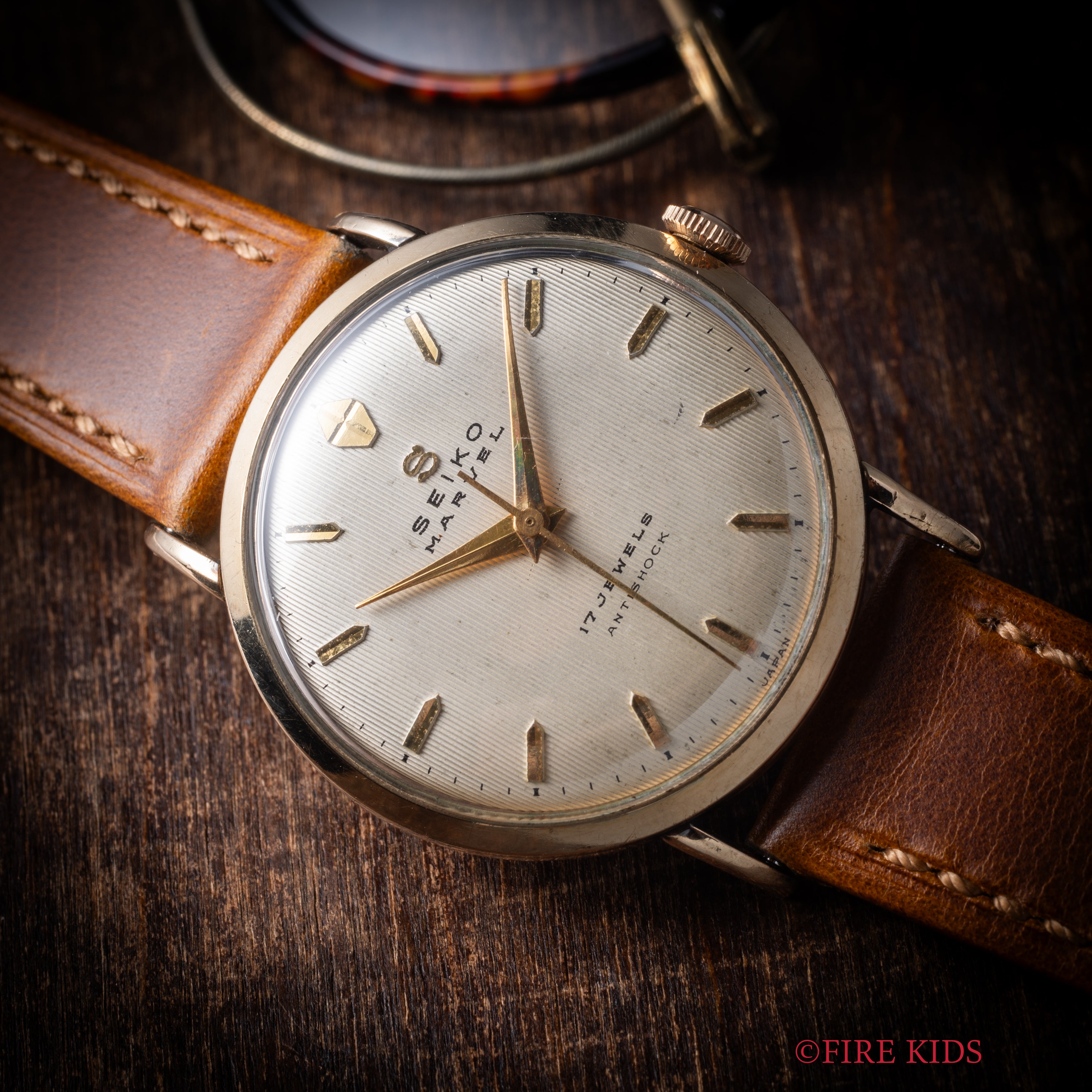 セイコー マーベル 1950年代製 Ref.14010 14金張 タペストリー文字盤  手巻き