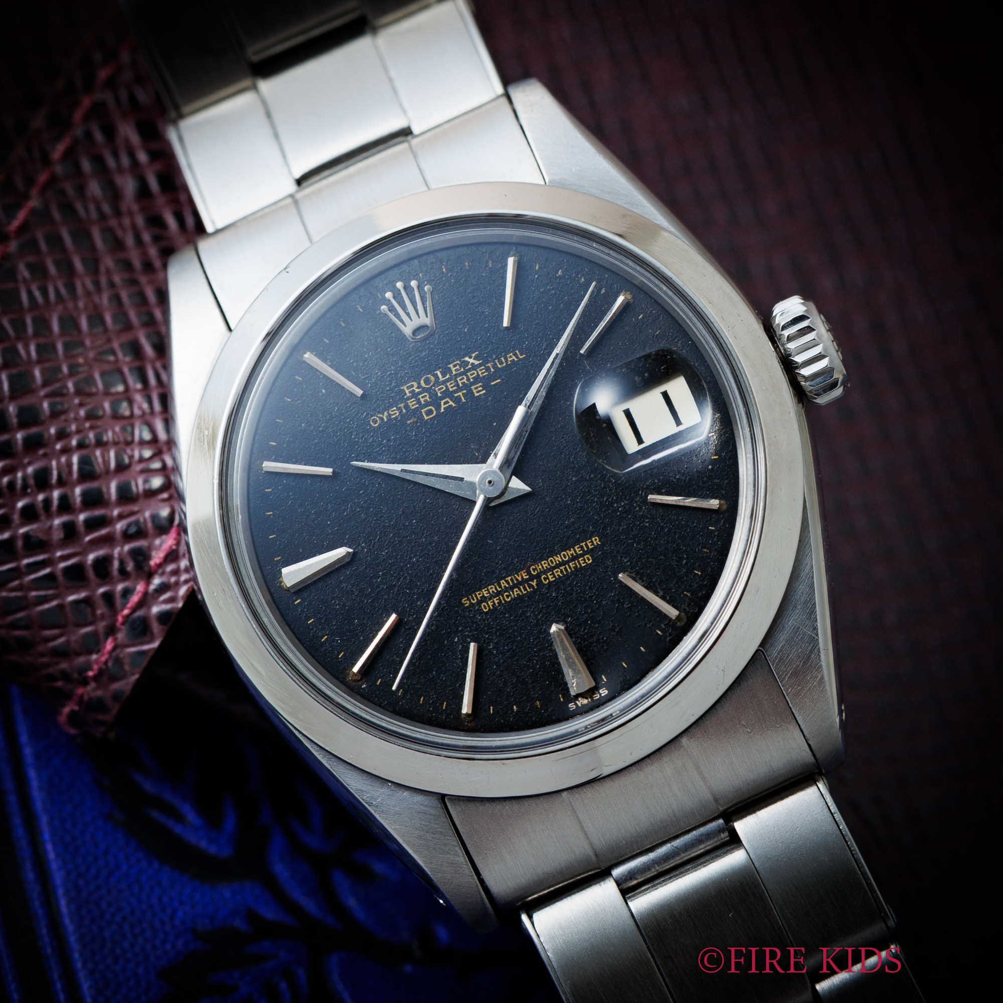ROLEX オイスターパーペチュアルデイト ブラックダイヤル  1965年製 自動巻き Ref.1500 Cal.1560