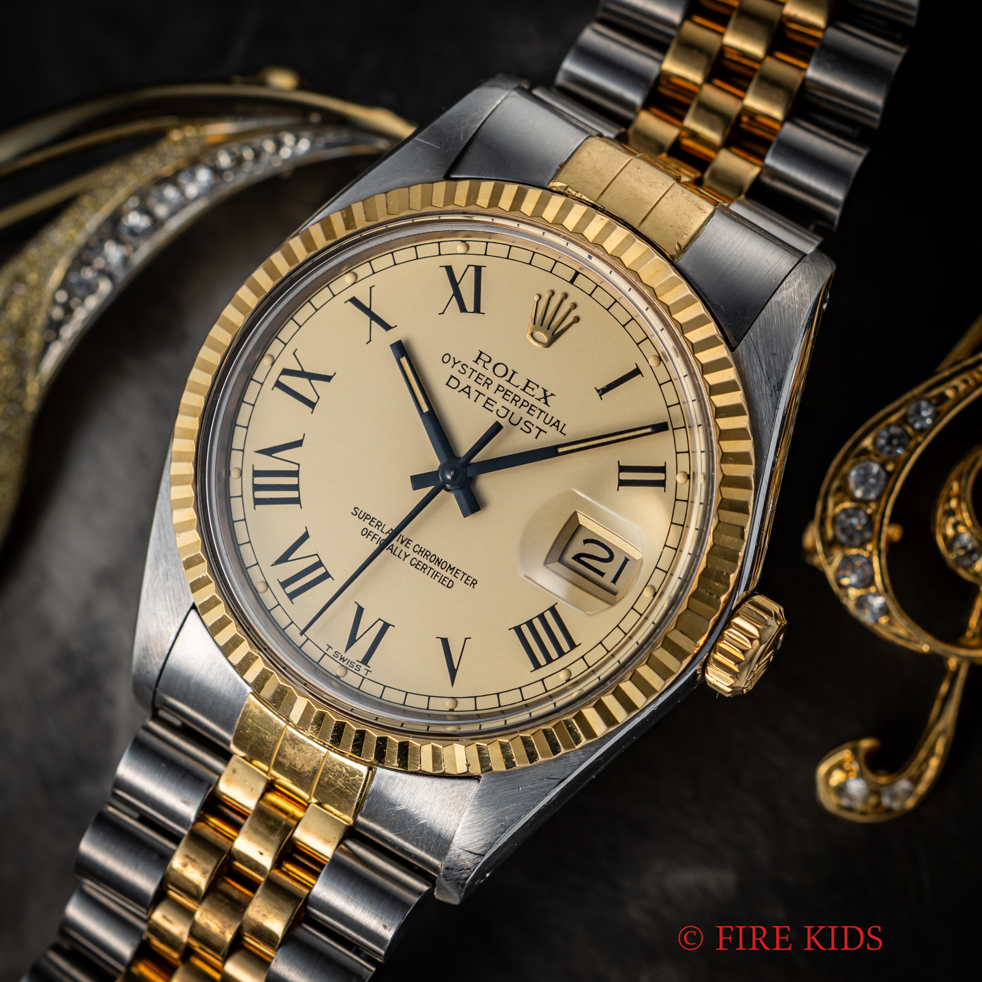 ロレックス デイトジャスト 1984年製 コンビ Ref.16013 シャンパン バックリーダイヤル