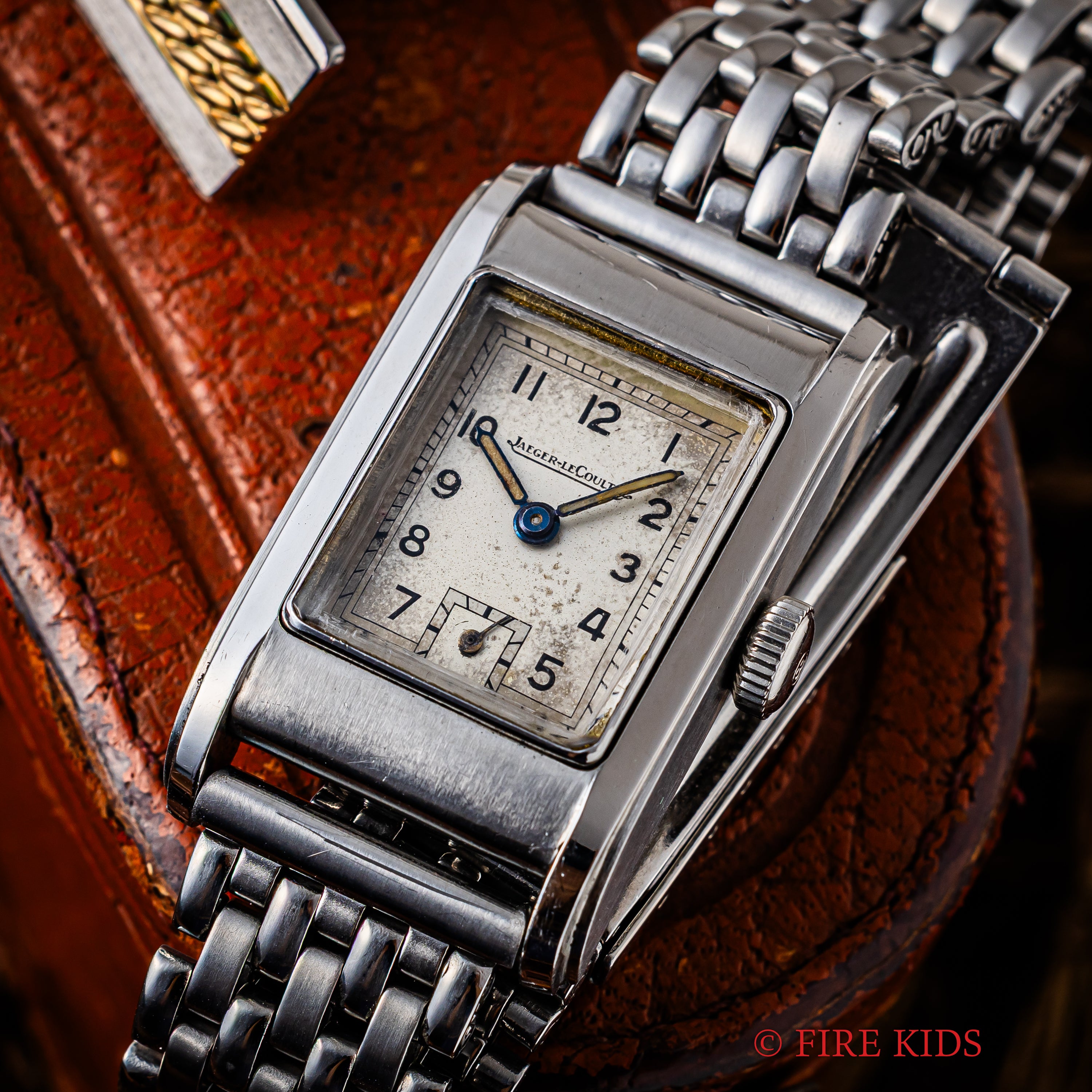 ジャガールクルト マリーン2ケース 防水レクタンギュラー 1940年代製